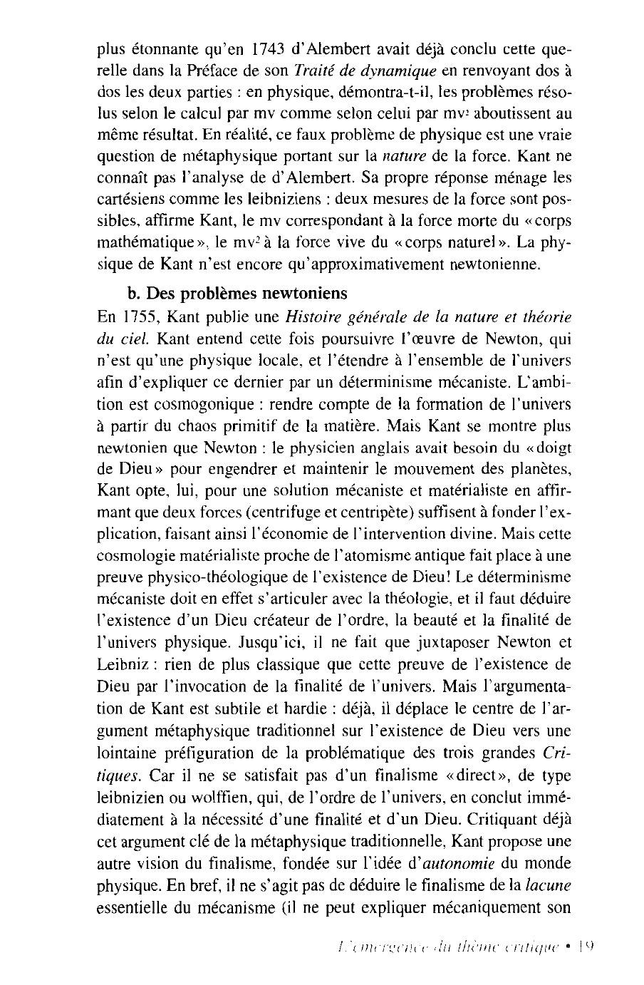 Prévisualisation du document LA PHILOSOPHIE PRÉCRITIQUE DE KANT