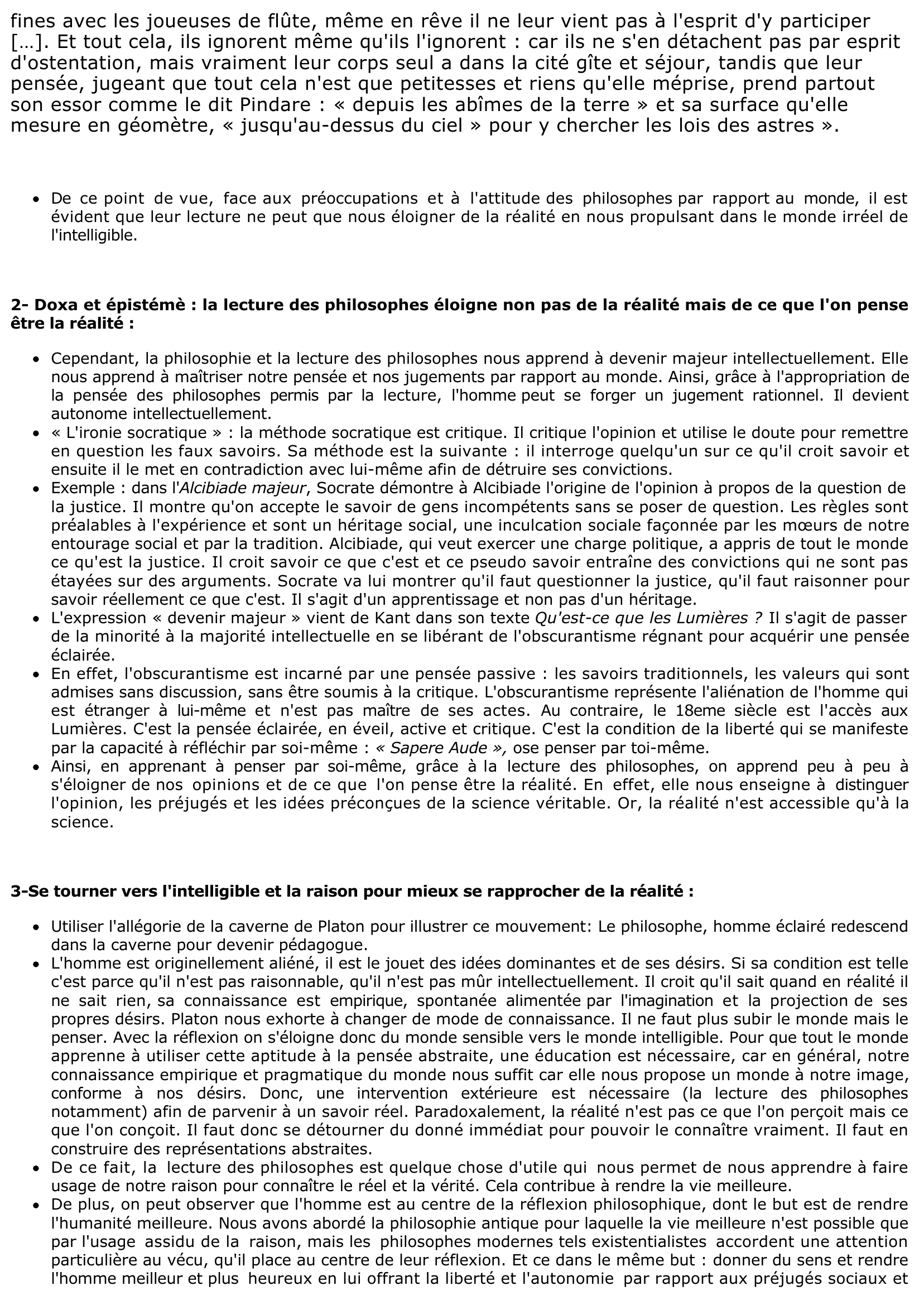 Prévisualisation du document La philosophie tourne-t-elle le dos à la réalité ?