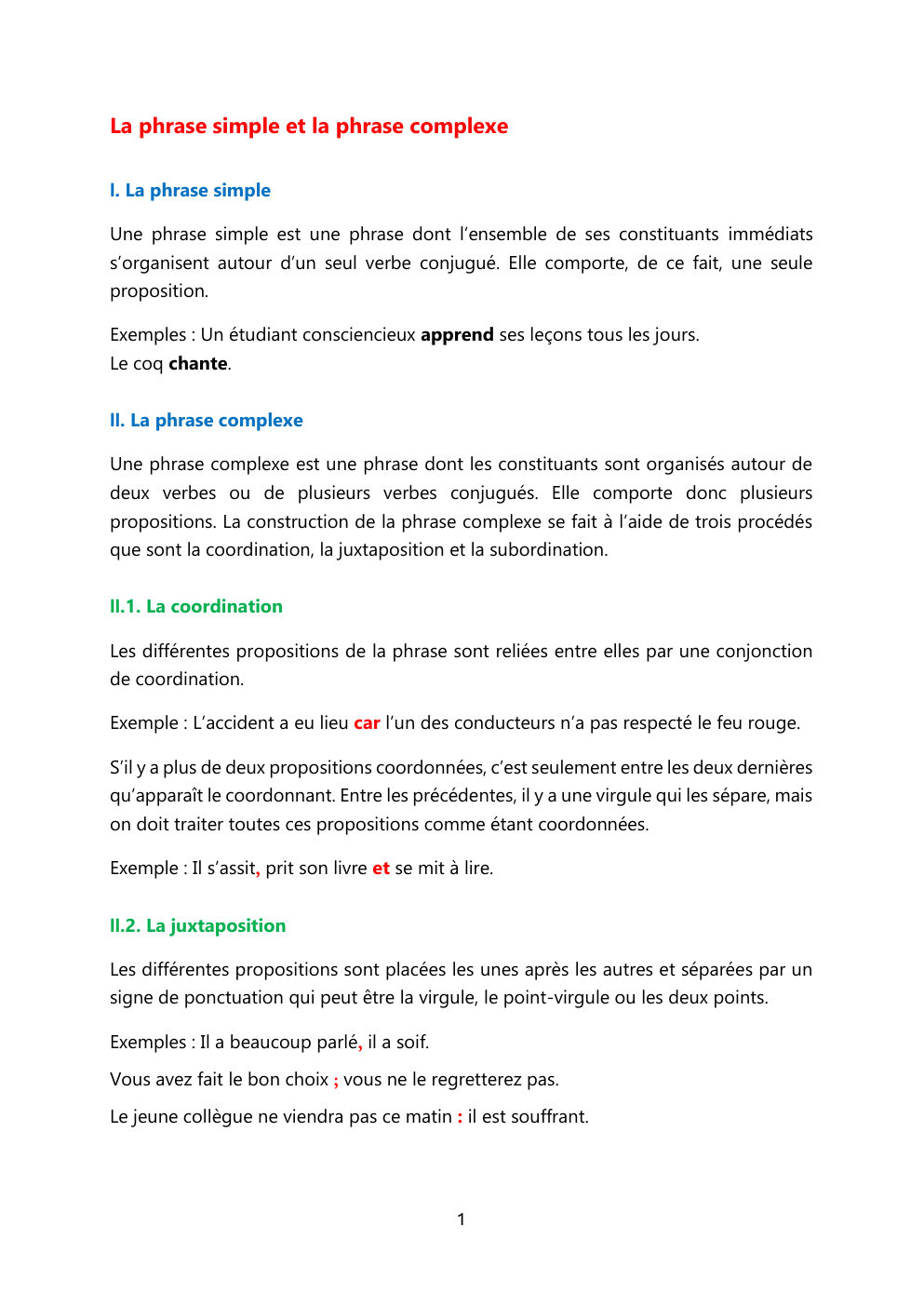 Prévisualisation du document La phrase simple et la phrase complexe
