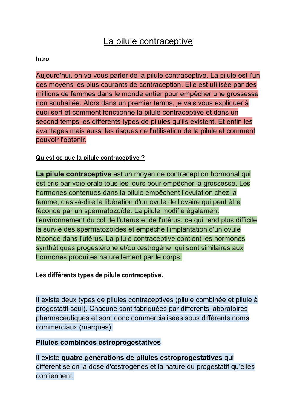 Prévisualisation du document La pilule contraceptive