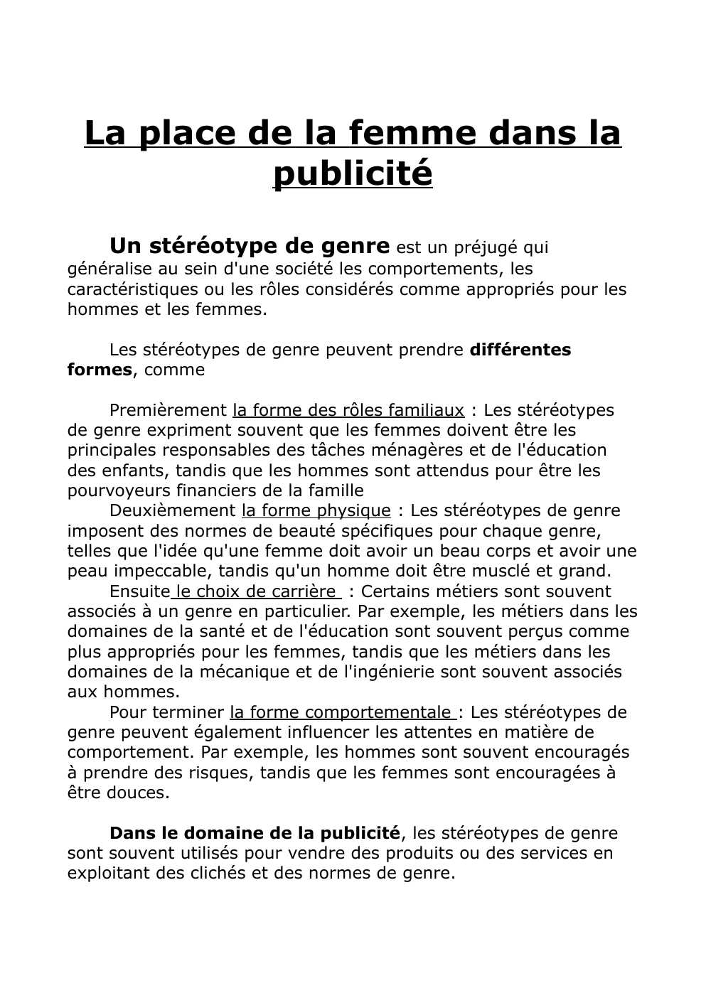 Prévisualisation du document La place de la femme dans la publicité