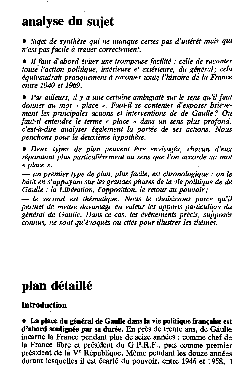 Prévisualisation du document La place du général de Gaulle dans la politique française de 1940 à 1969 (Histoire)