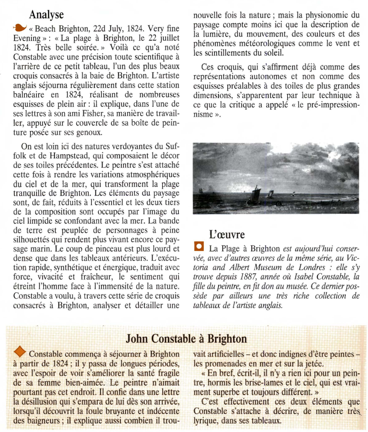 Prévisualisation du document LA PLAGE À BRIGHTON de John Constable