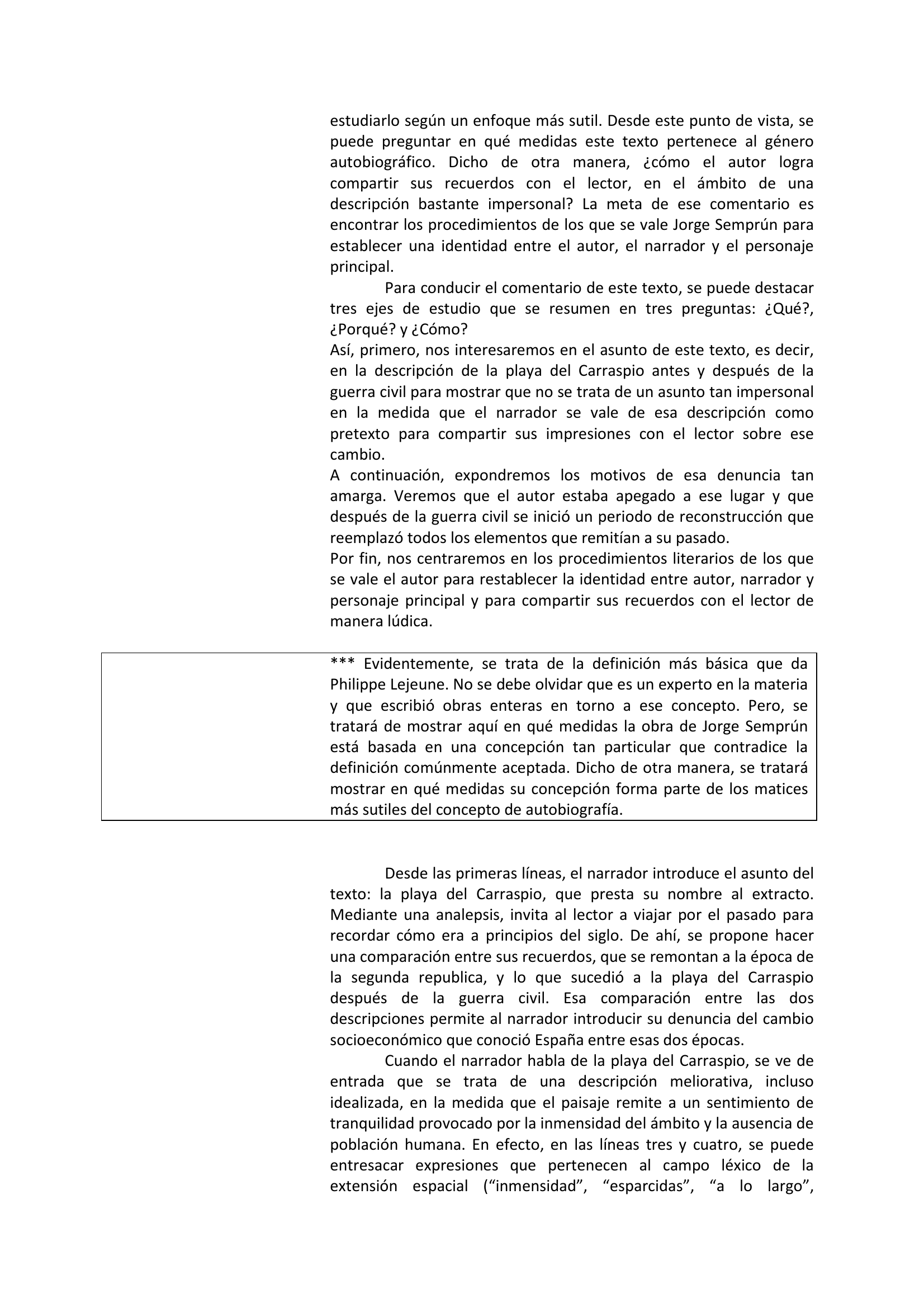 Prévisualisation du document LA PLAYA DEL CARRASPIO