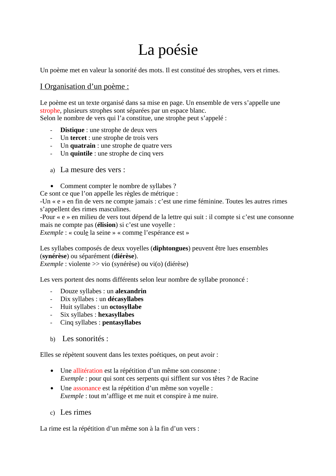 Prévisualisation du document la poésie