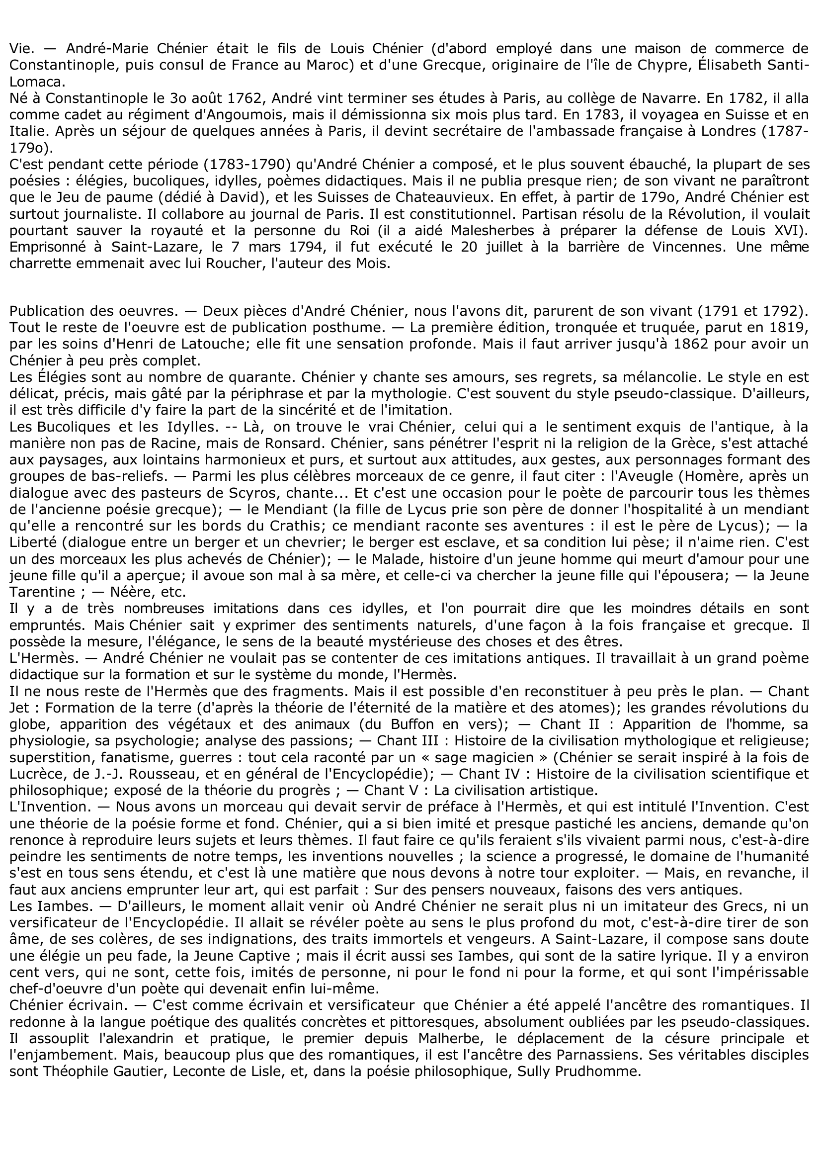 Prévisualisation du document LA POÉSIE DIDACTIQUE ET LYRIQUE. ANDRÉ CHÉNIER