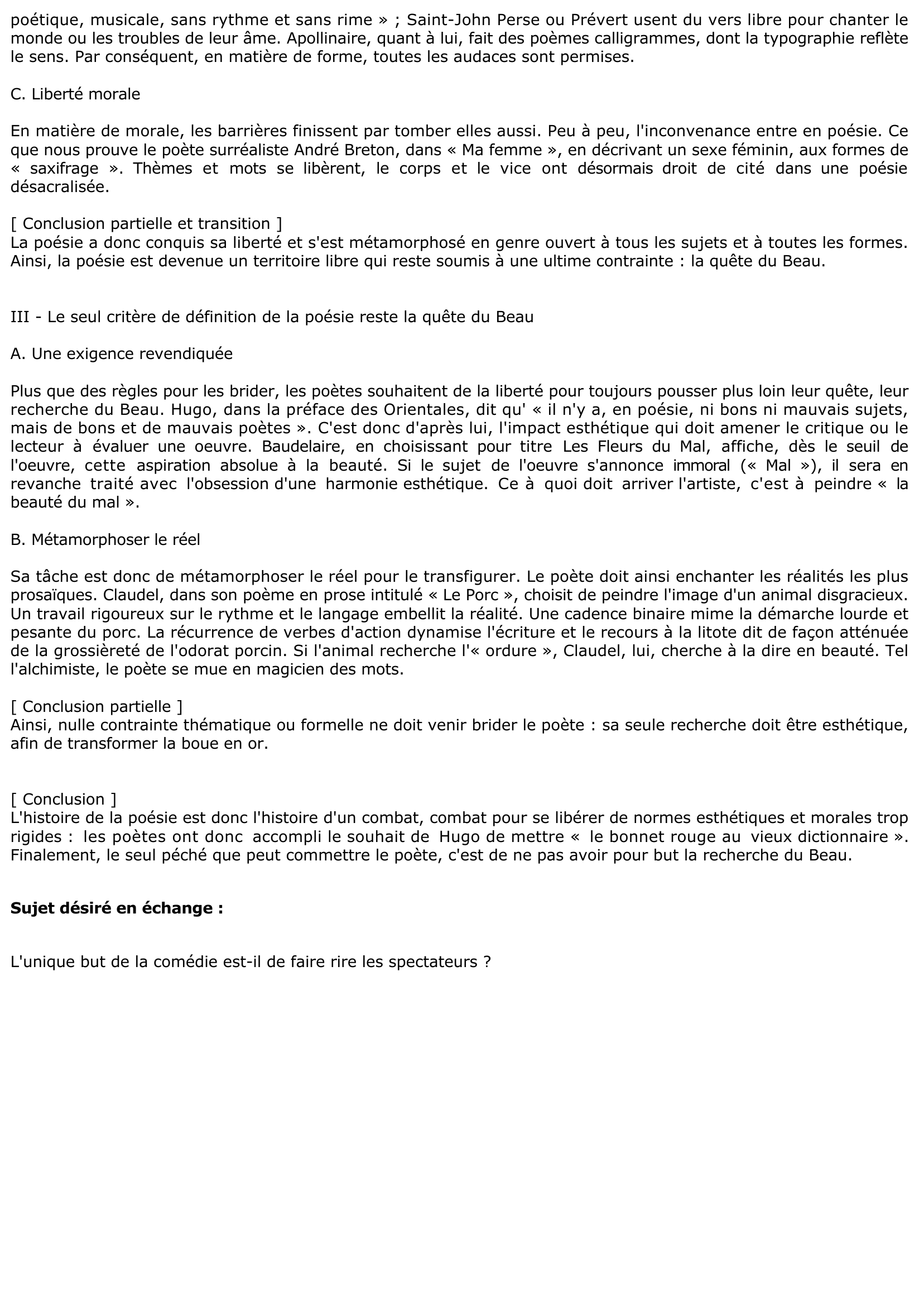 Prévisualisation du document La poésie est-elle « ce grand jardin [...] où il n'y a pas de fruits défendu » ?