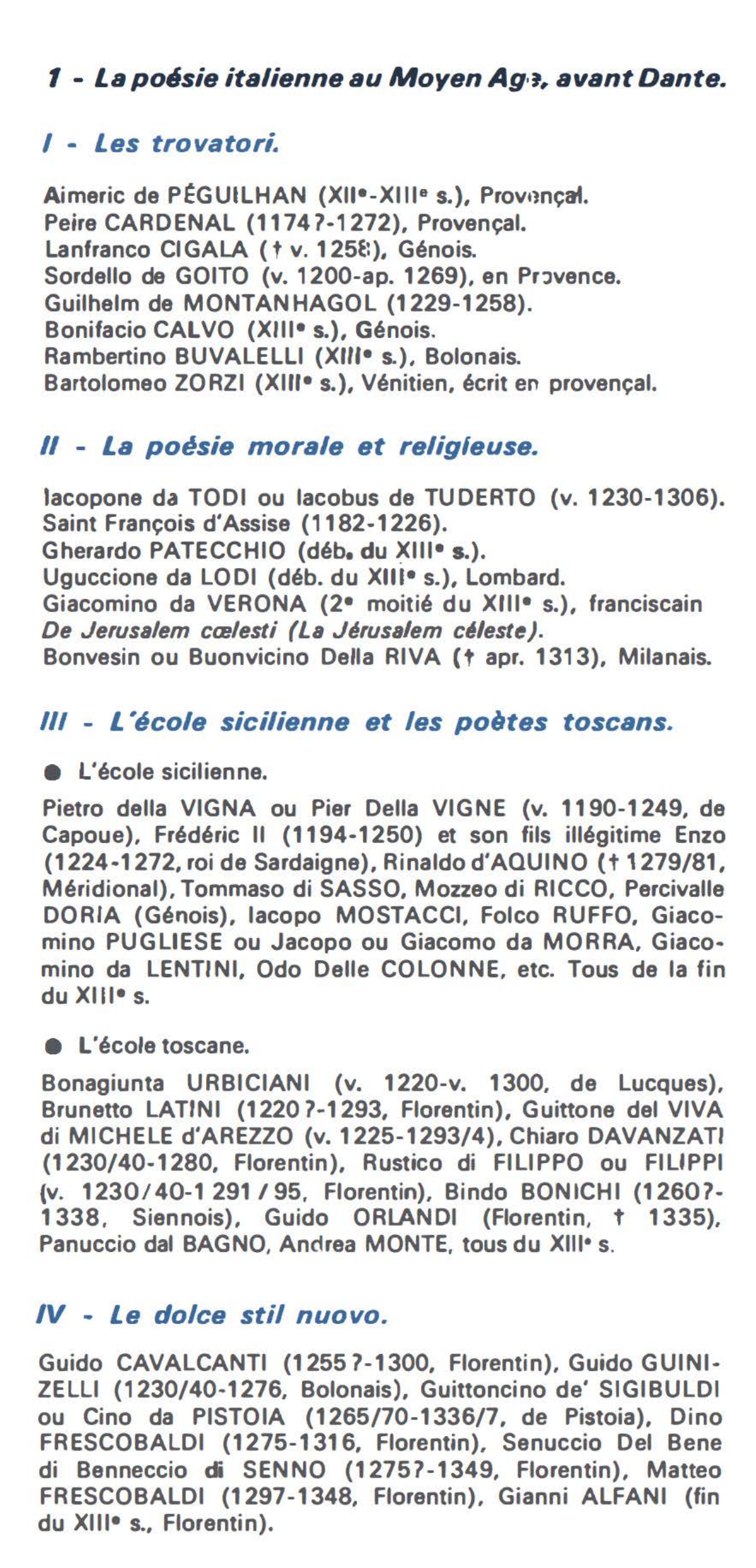 Prévisualisation du document La poésie italienne au Moyen Age avant Dante.