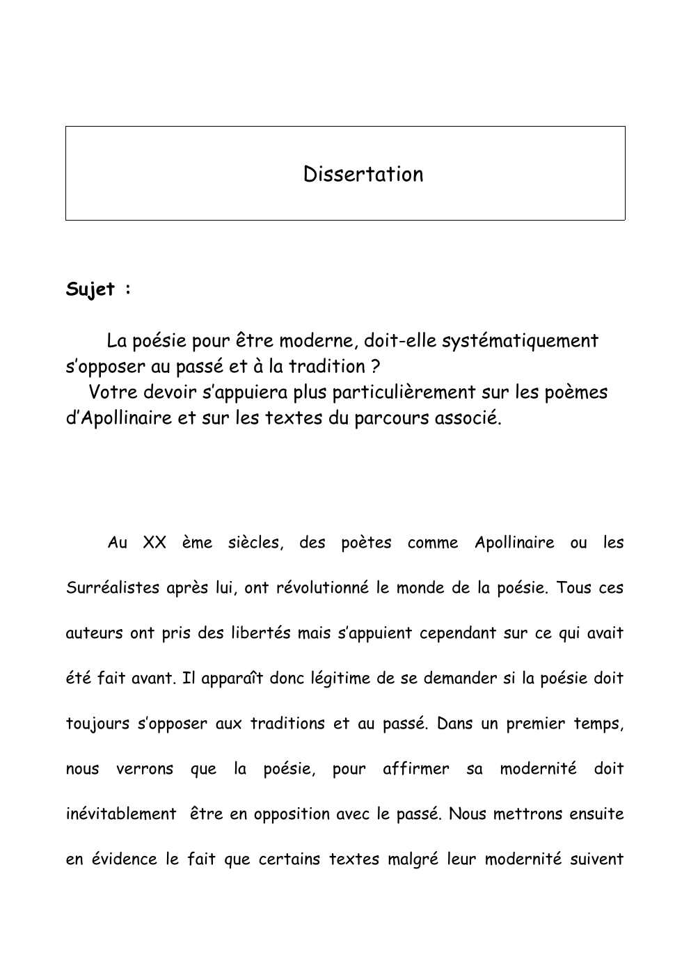 Prévisualisation du document La poésie pour être moderne, doit-elle systématiquement s’opposer au passé et à la tradition ?