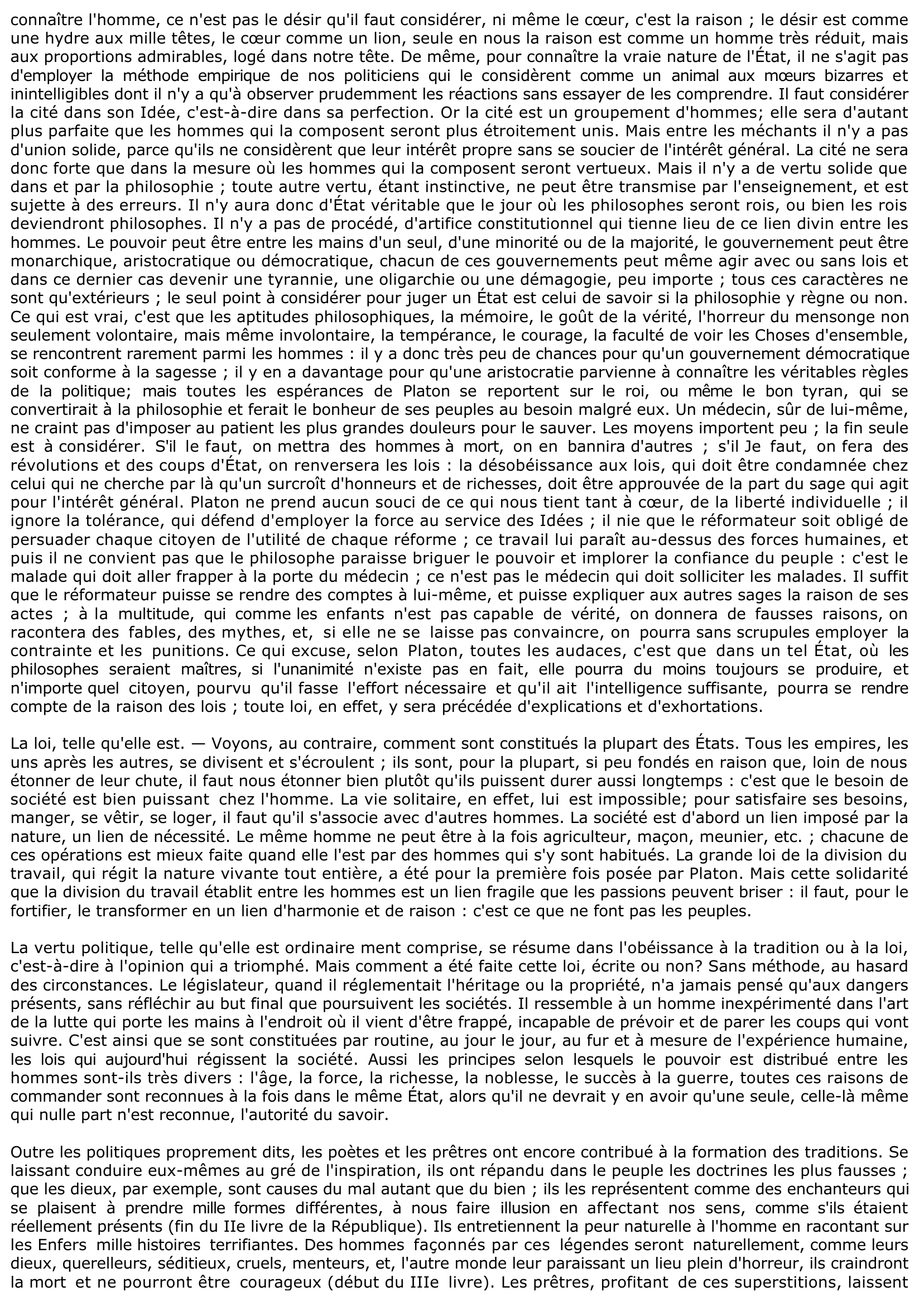 Prévisualisation du document LA POLITIQUE CHEZ PLATON