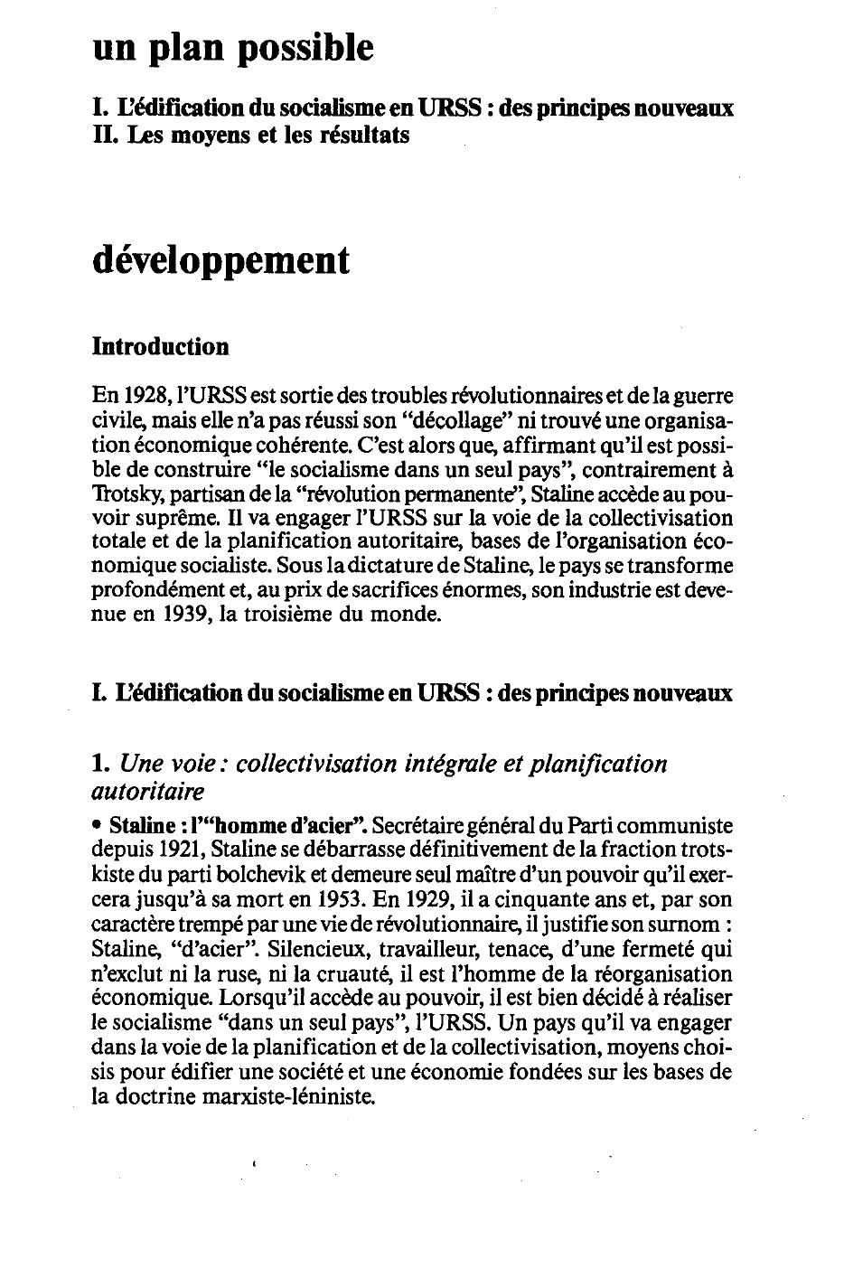 Prévisualisation du document La politique d'organisation de l'Économie soviétique sous Staline, jusqu'à la Deuxième Guerre mondiale