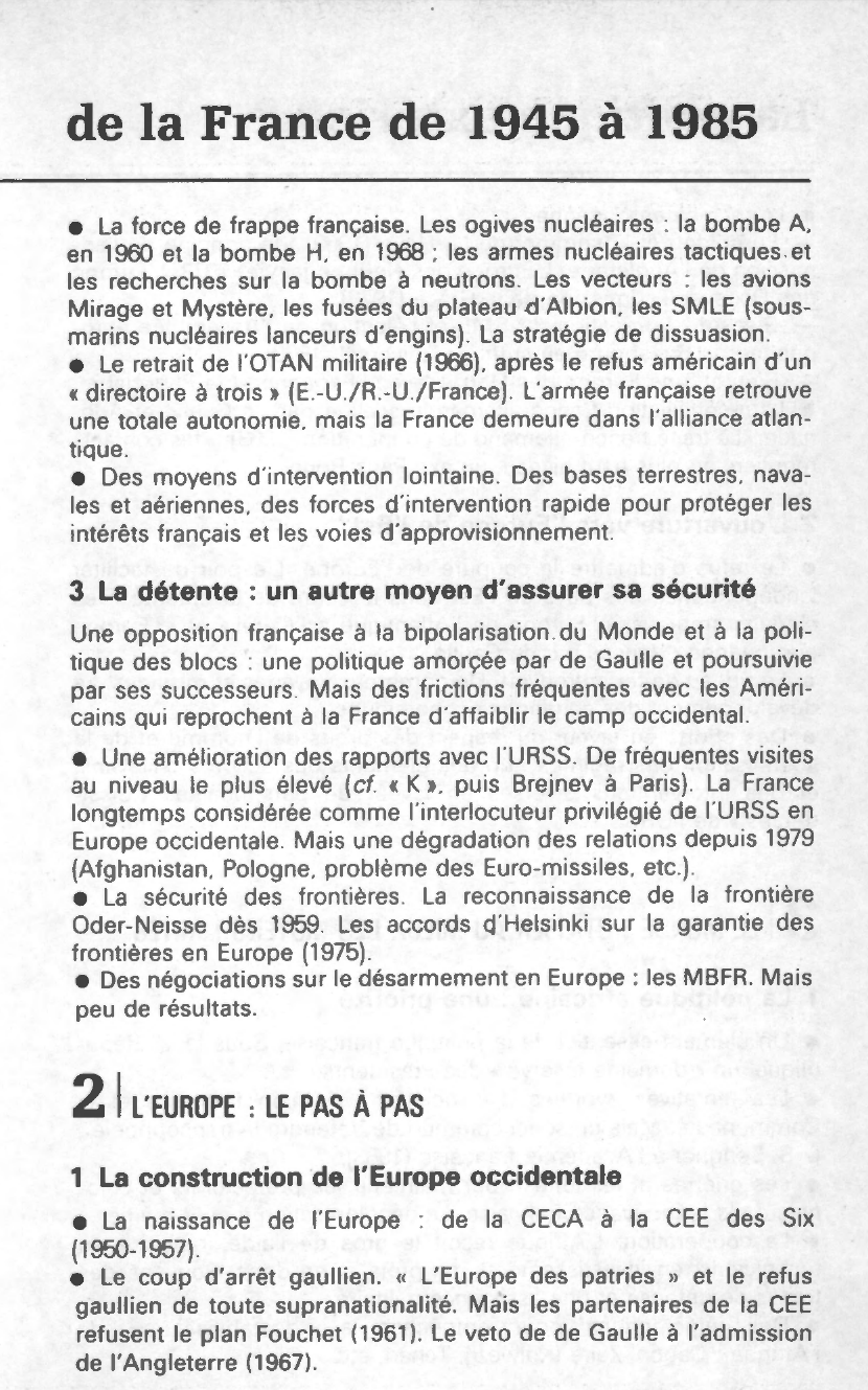 Prévisualisation du document La politique extérieure de la France de 1945 à 1985 (Histoire)
