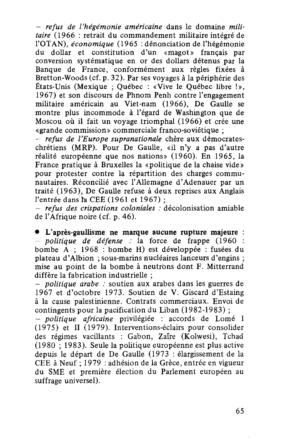 Prévisualisation du document LA POLITIQUE EXTÉRIEURE DE LA FRANCE DEPUIS 1945