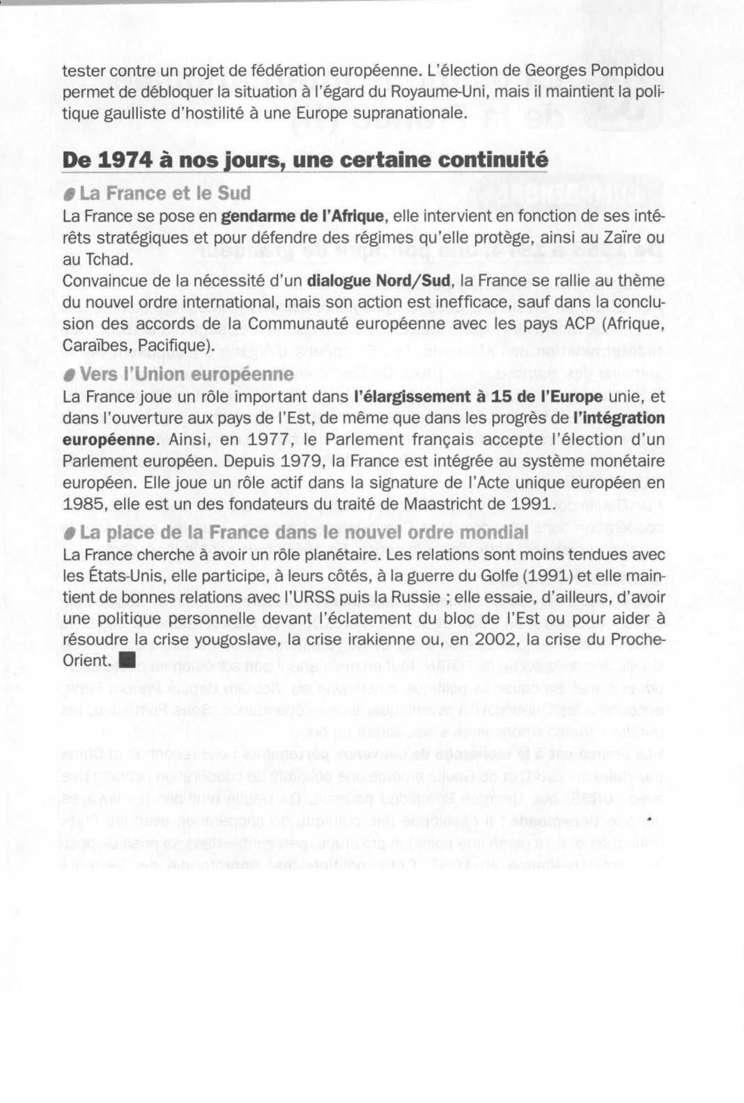 Prévisualisation du document La politique internationale de la France