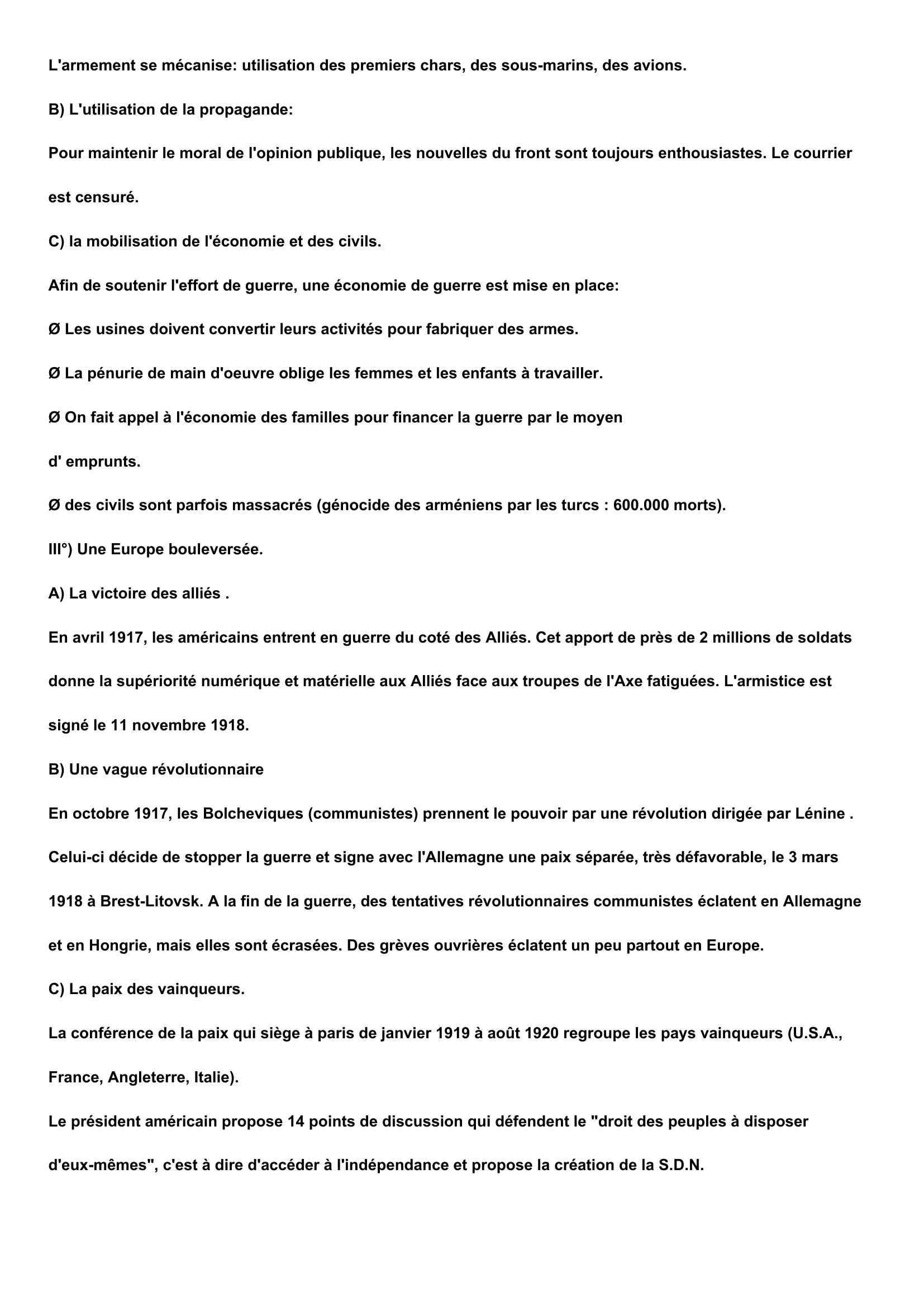 Prévisualisation du document La première guerre mondiale