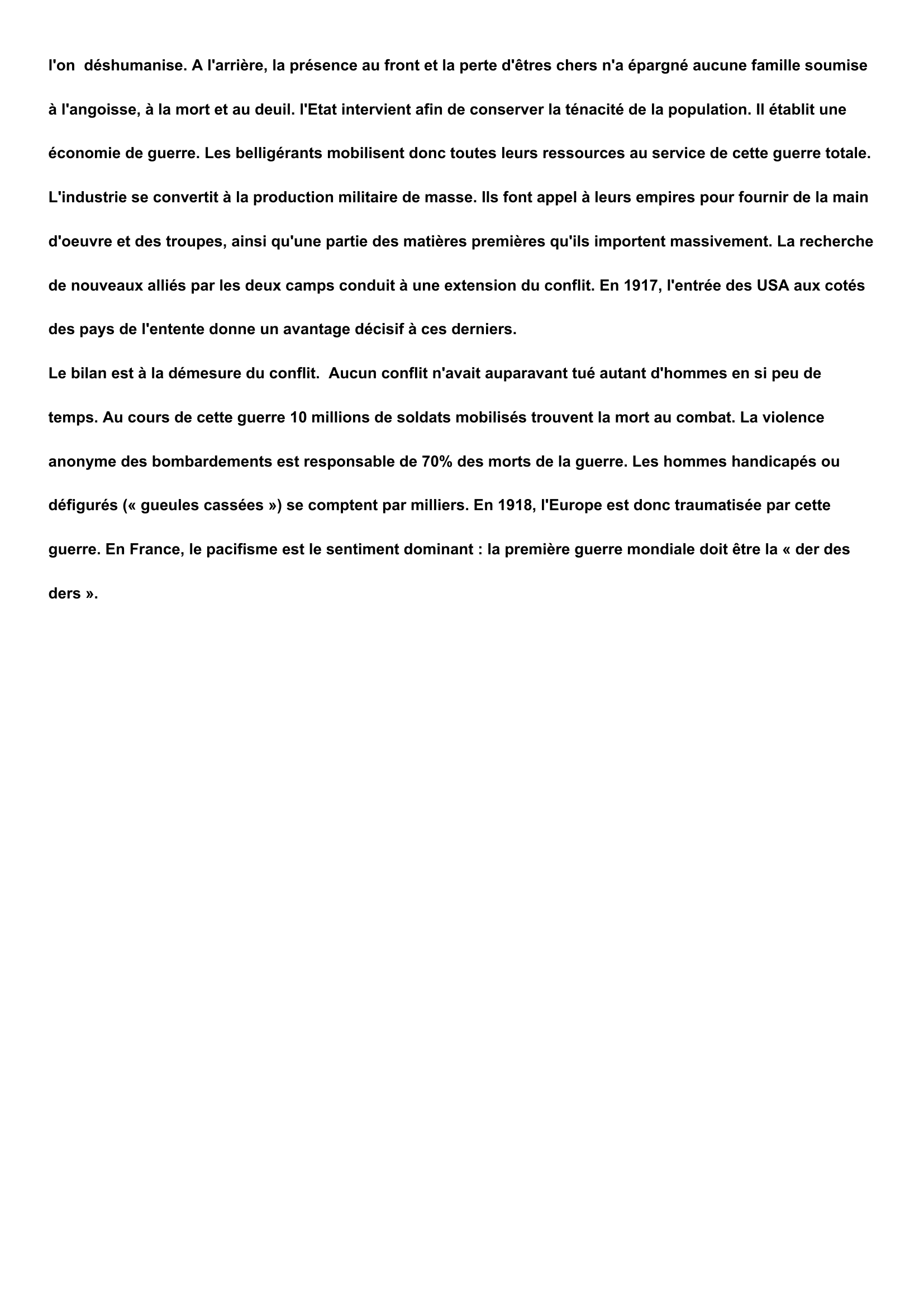 Prévisualisation du document la première guerre mondiale