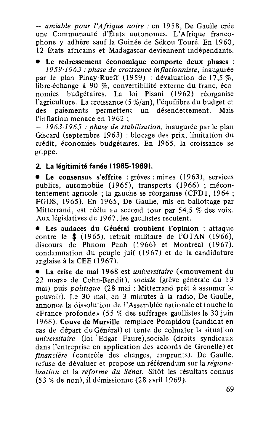 Prévisualisation du document LA PRÉSIDENCE DE DE GAULLE (1958-1969)