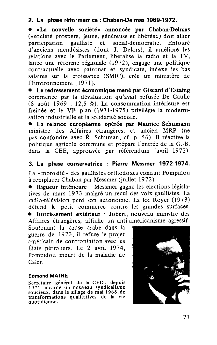 Prévisualisation du document LA PRÉSIDENCE DE GEORGES POMPIDOU (1969-1974)