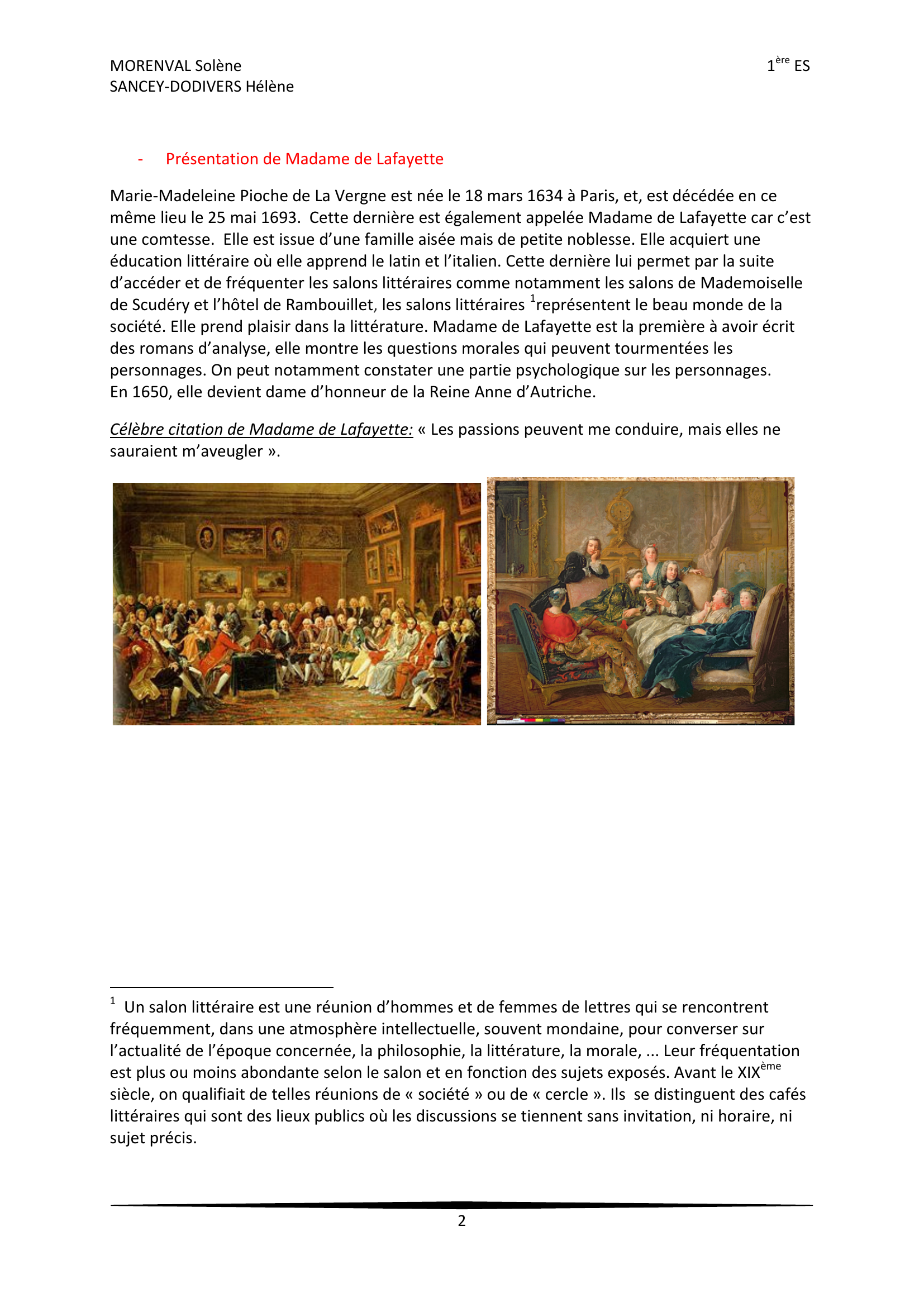 Prévisualisation du document La princesse de Clèves, Madame de Lafayette (fiche de lecture)