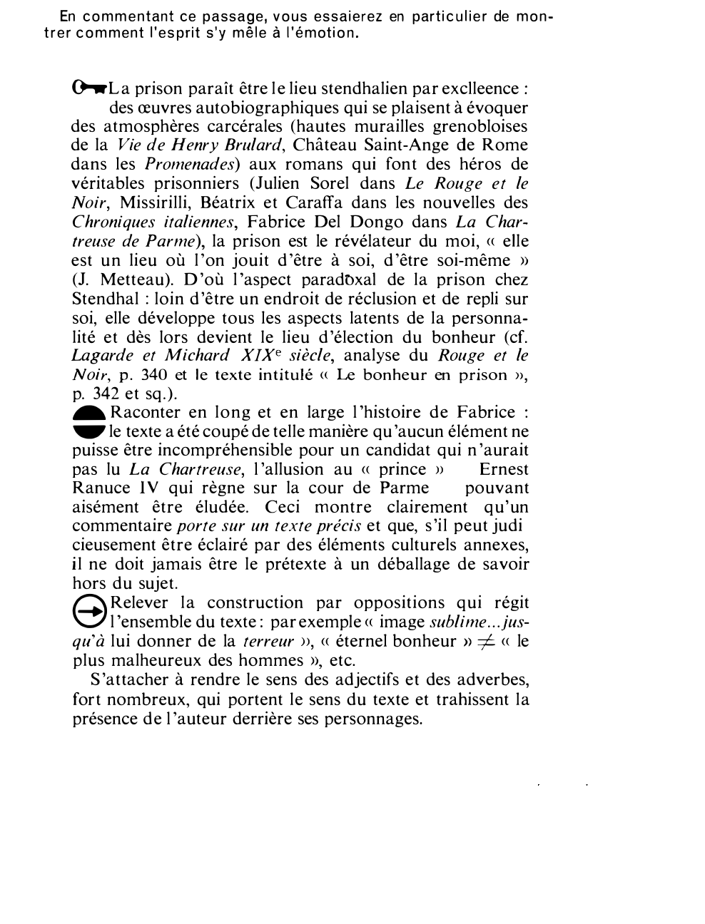 Prévisualisation du document LA PRISON de Stendhal, La Chartreuse de Parme. Commentaire