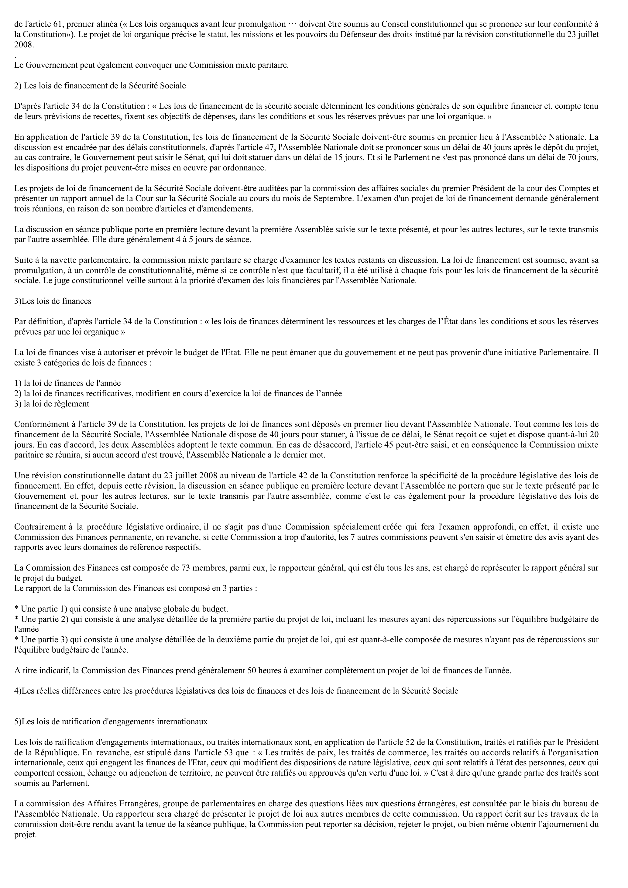 Prévisualisation du document La procédure legislative sous la Vème République