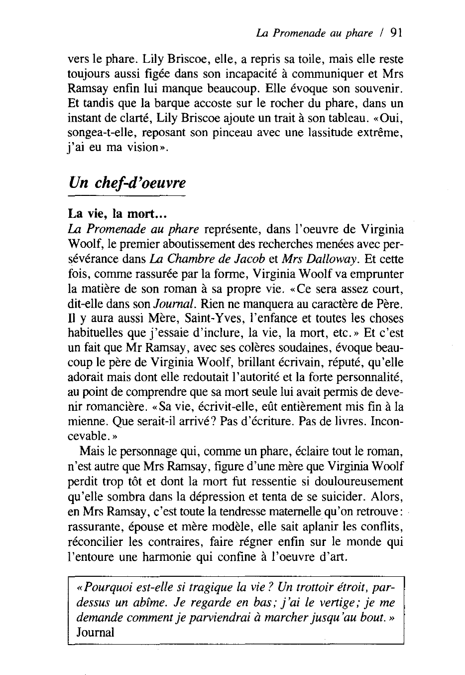 Prévisualisation du document La Promenade au phare 1927 Virginia Woolf (1882-1941)