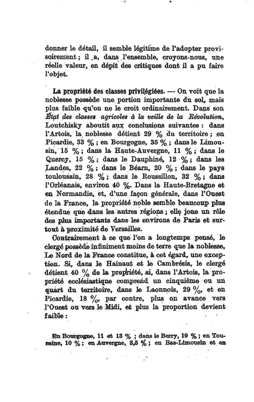 Prévisualisation du document LA PROPRIÉTÉ FONCIÉRE. SA RÉPARTITION. LA POPULATION DE LA FRANCE AU XVIIIe siècle