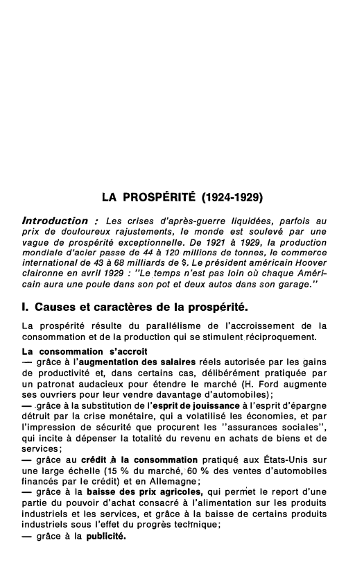 Prévisualisation du document LA PROSPÉRITÉ (1924-1929)