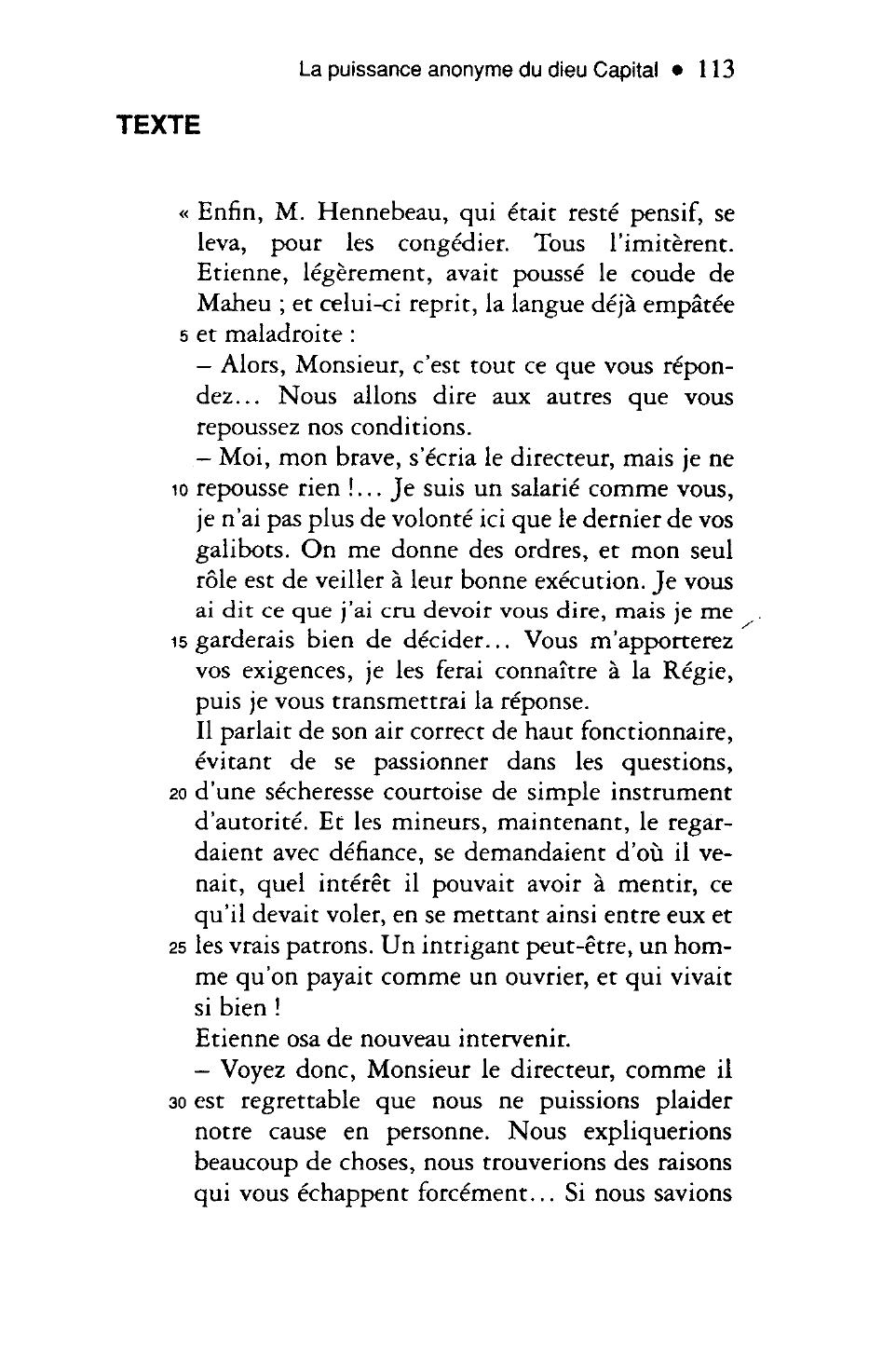 Prévisualisation du document La puissance anonyme du dieu Capital : Quatrième partie, chapitre II (Germinal de Zola)