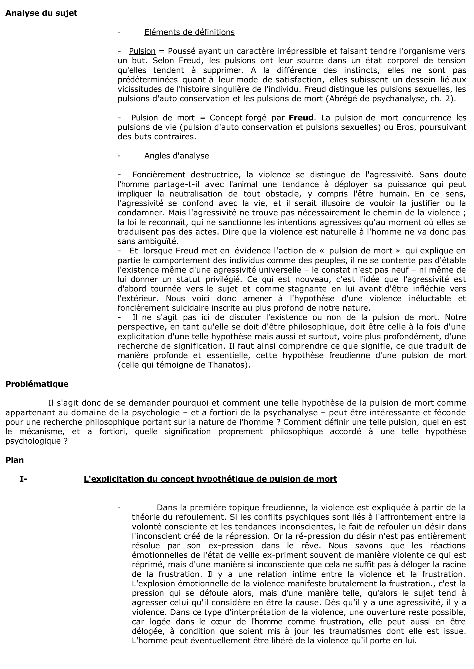 Prévisualisation du document La Pulsion de mort