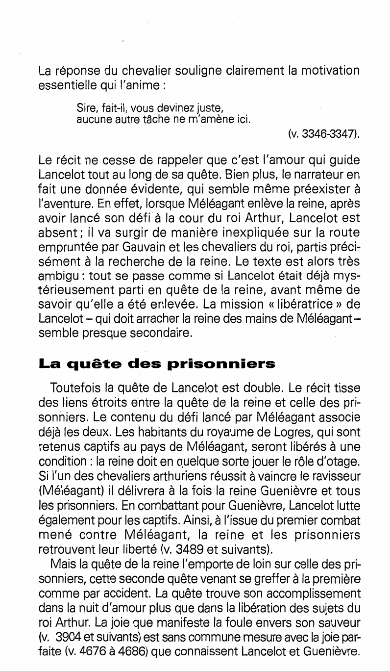 Prévisualisation du document La quête chevaleresque : une double exigence dans Le Chevalier de la charrette de Chrétien de Troyes