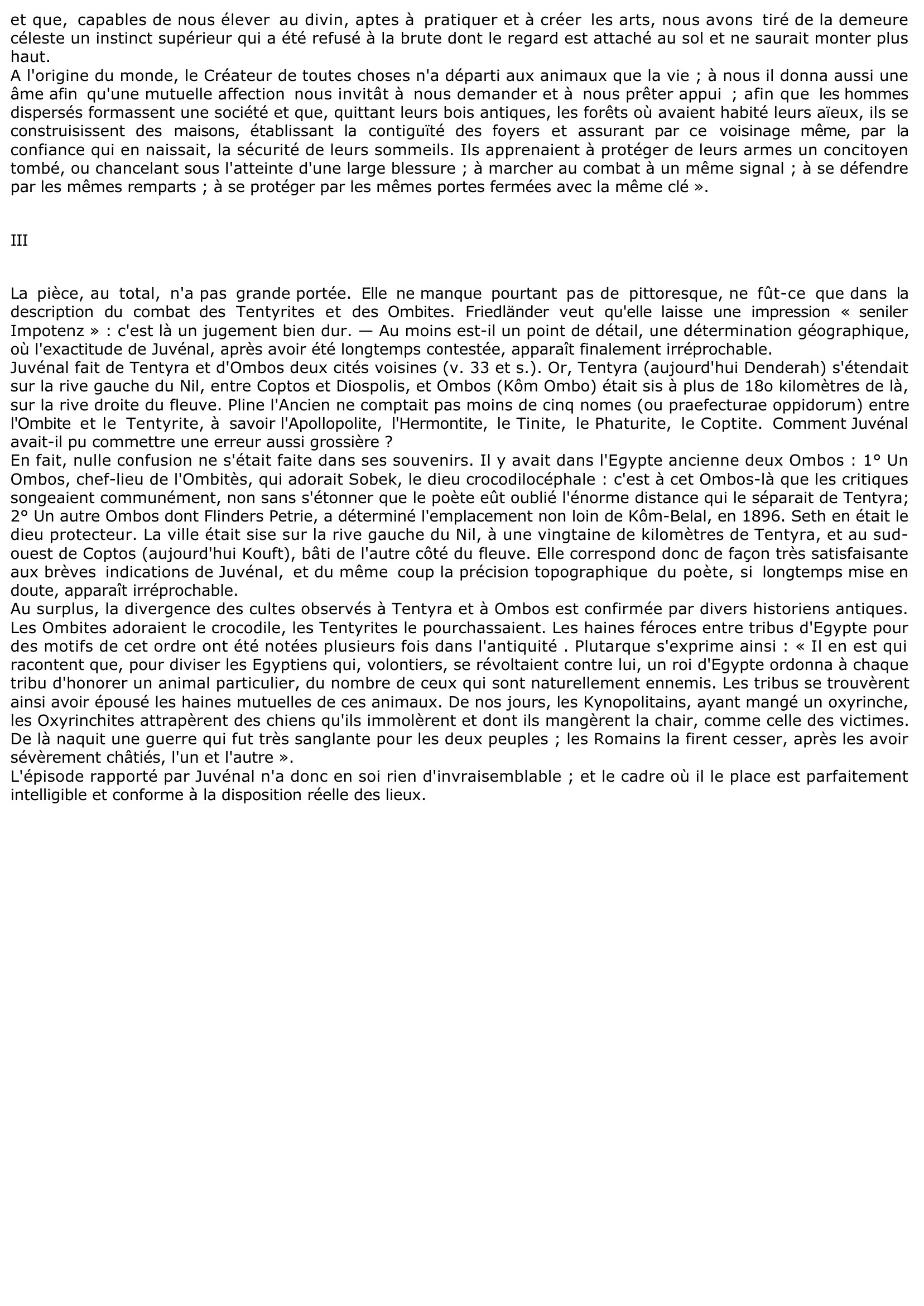 Prévisualisation du document LA QUINZIÈME  (15e) SATIRE DE JUVENAL : UN TRAIT D'ANTHROPOPHAGIE.