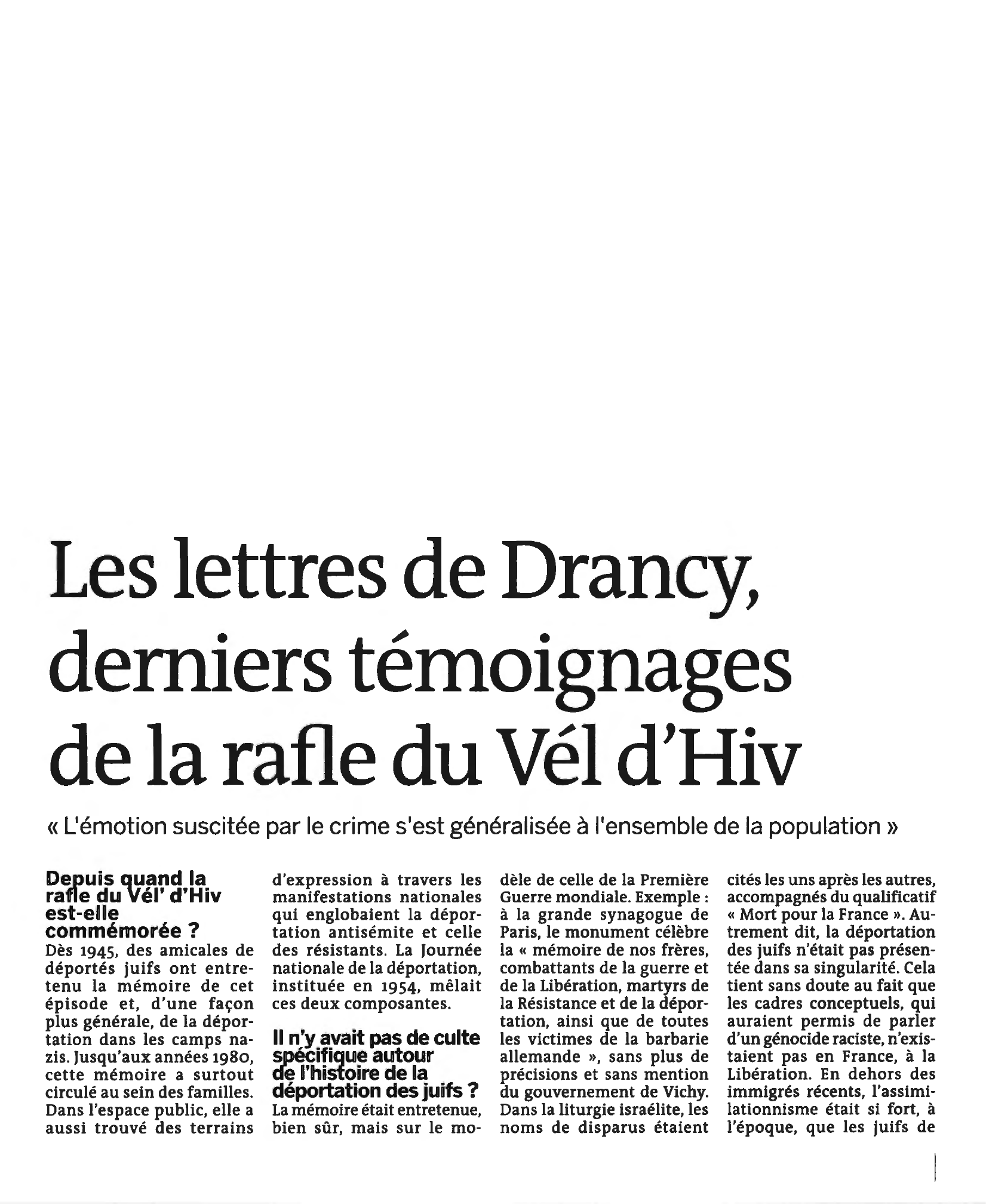 Prévisualisation du document La rafle du Vél d'Hiv (16-17 juillet 1942) - Histoire