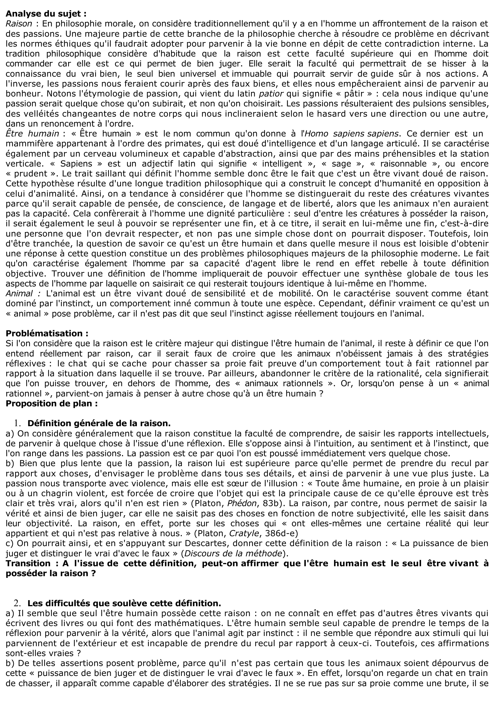 Prévisualisation du document La raison est-elle le critère majeur pour distinguer l'être humain de l'animal  ?