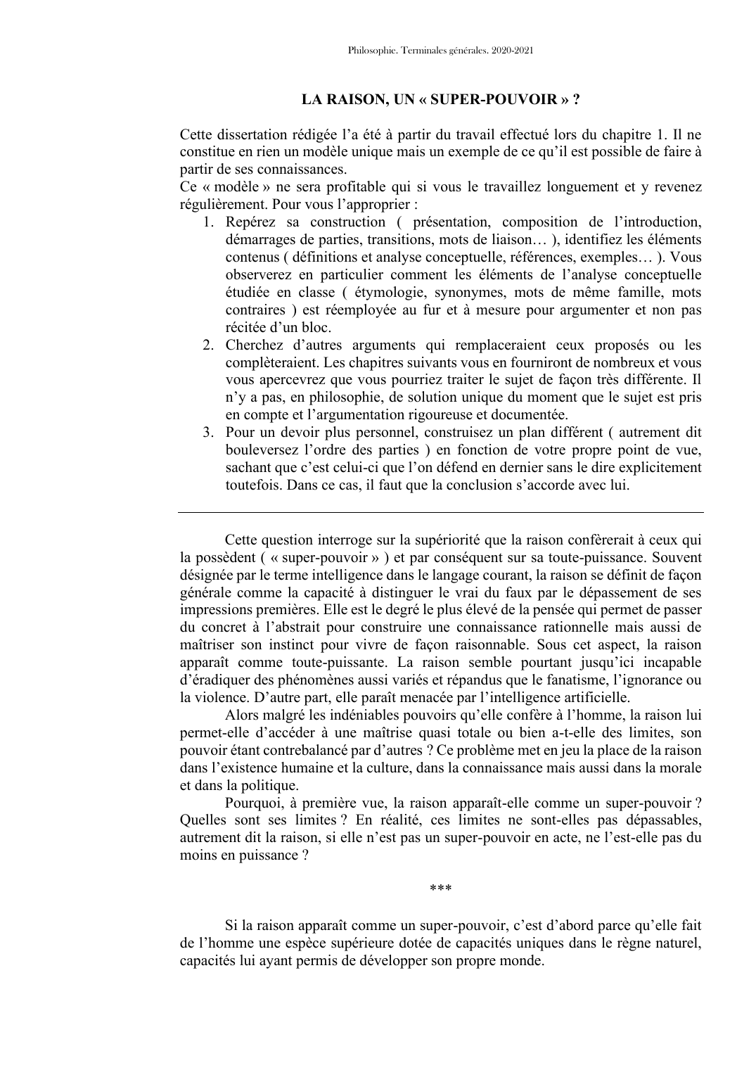 Prévisualisation du document LA RAISON, UN « SUPER -POUVOIR » ?