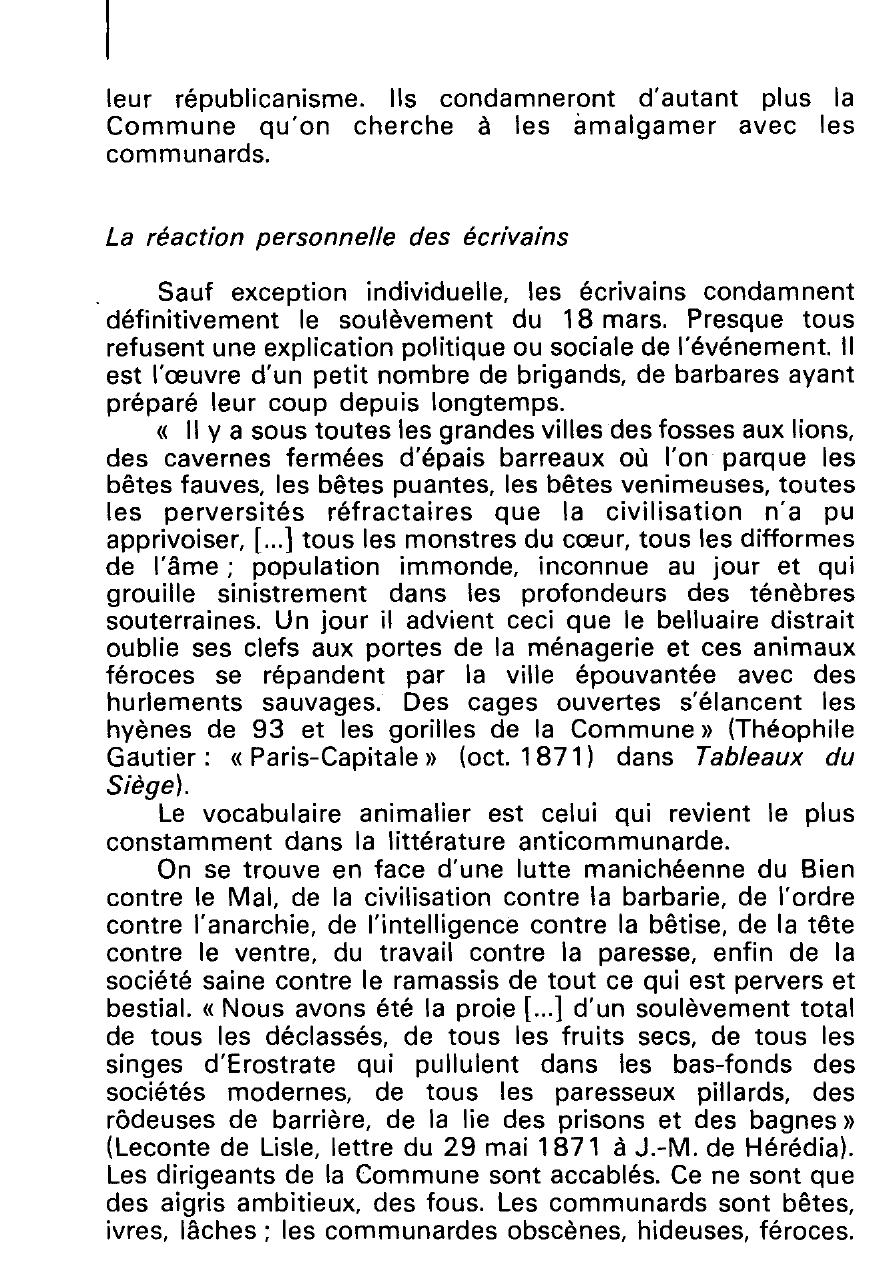 Prévisualisation du document La réaction des écrivains : l'idéologie anticommunarde