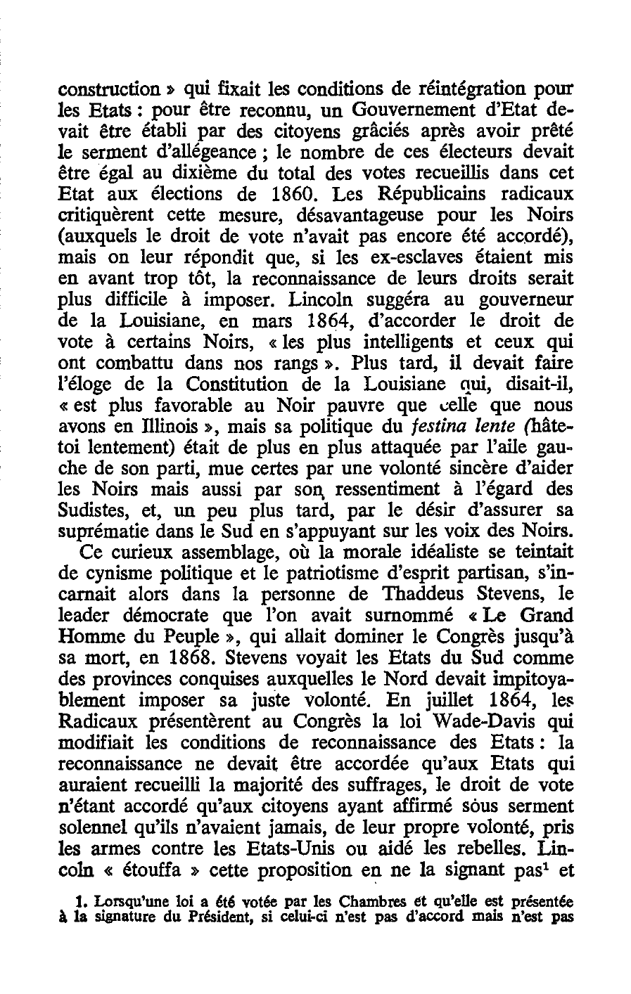 Prévisualisation du document LA RECONSTRUCTION DES ETATS-UNIS (LA GUERRE DE SÉCESSION)