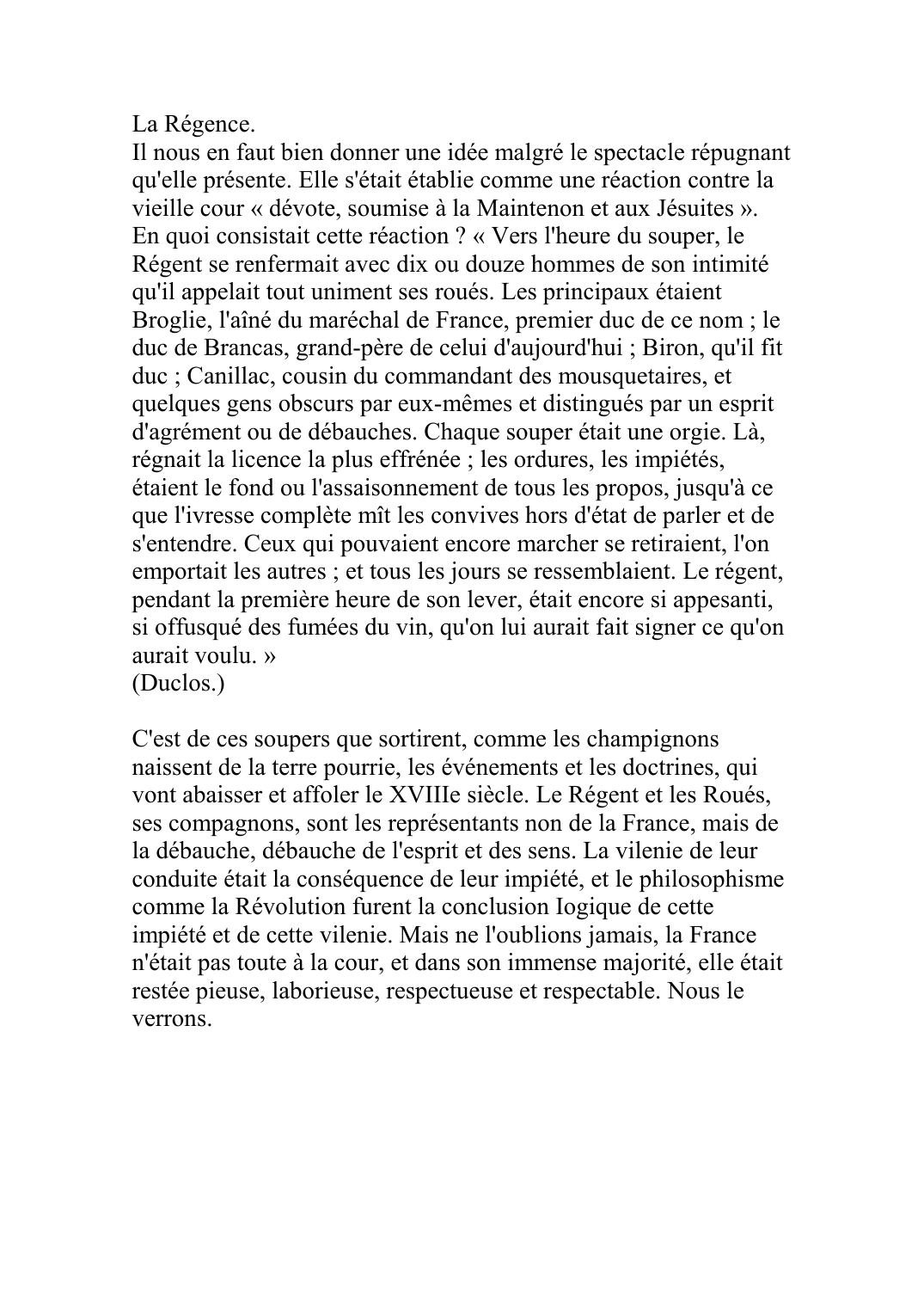 Prévisualisation du document La Régence.