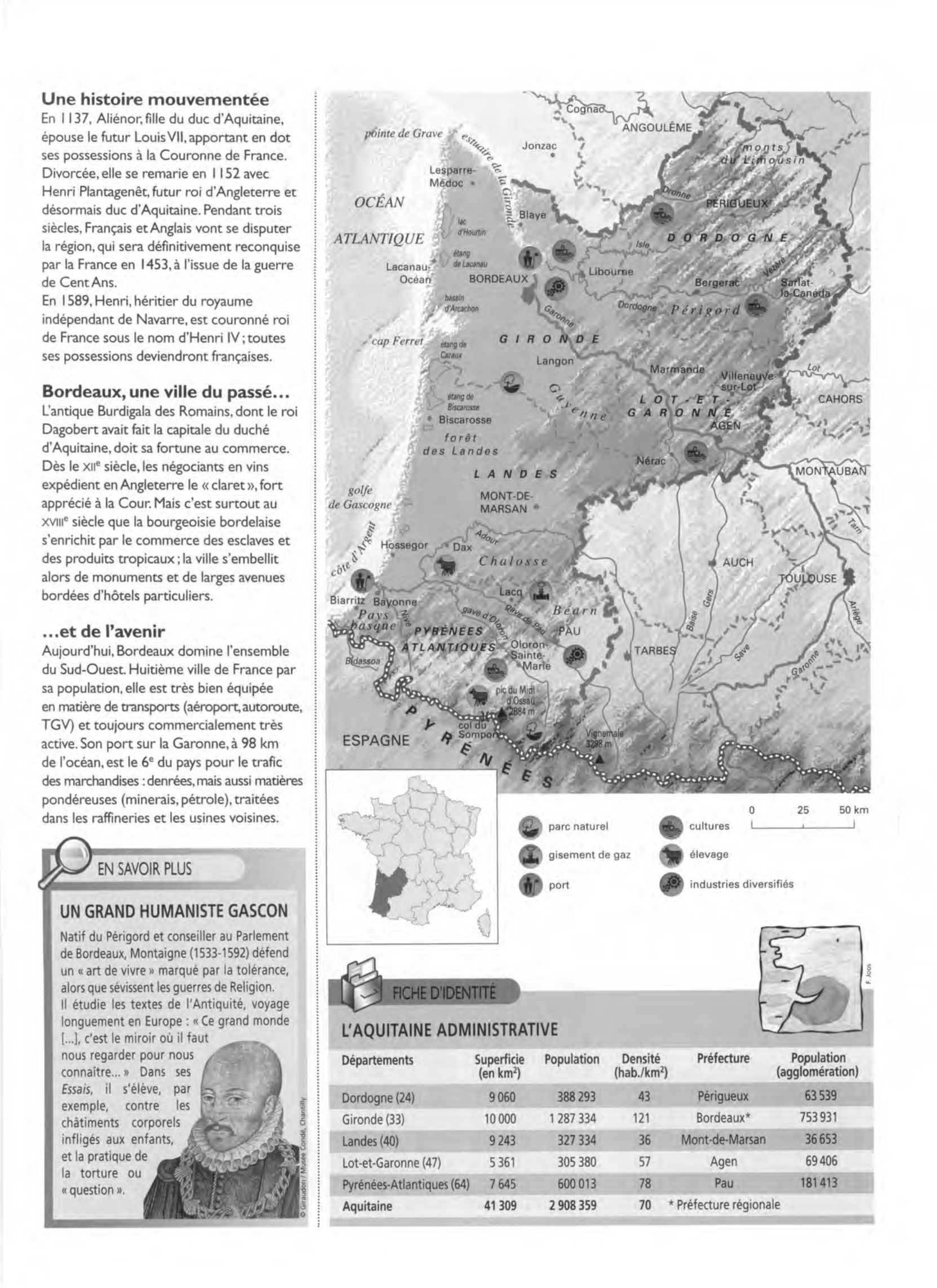 Prévisualisation du document La région AQUITAINE en France (histoire, carte, géographie)