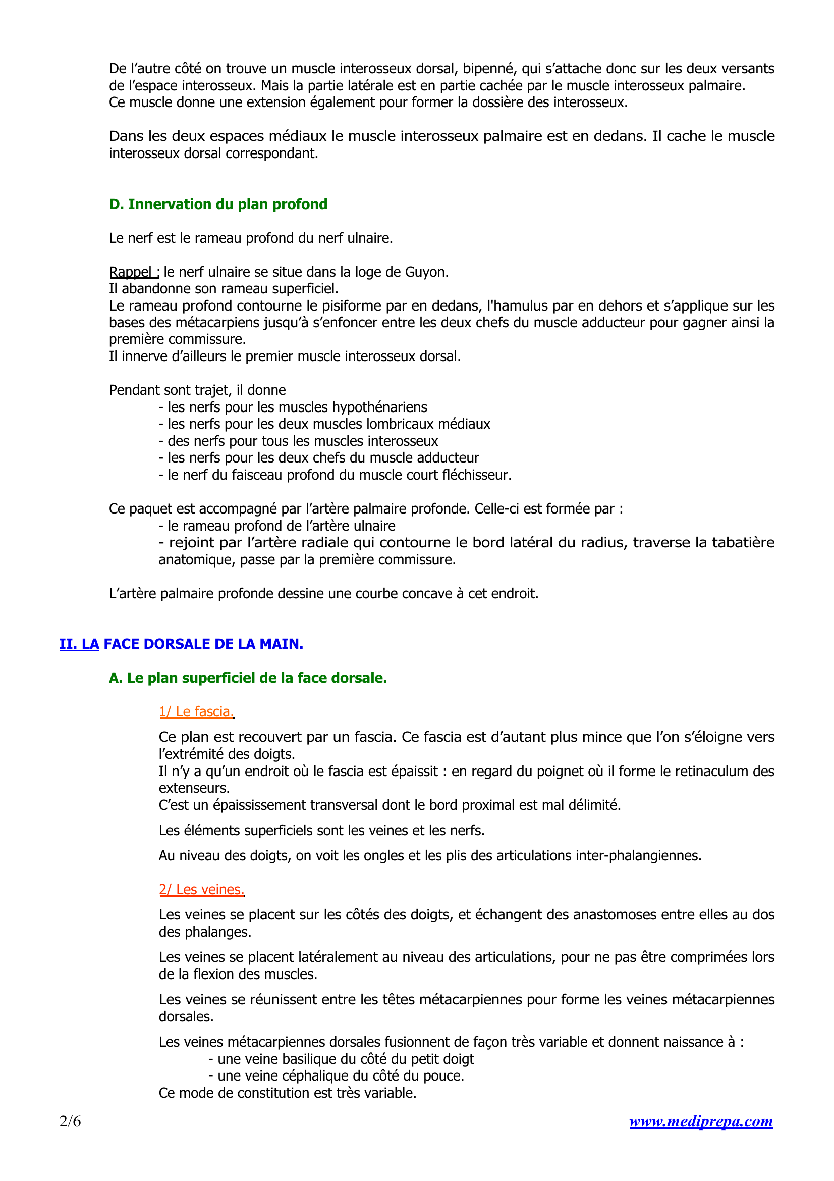 Prévisualisation du document LA RÉGION DE L’AVANT-BRAS  (SUITE)