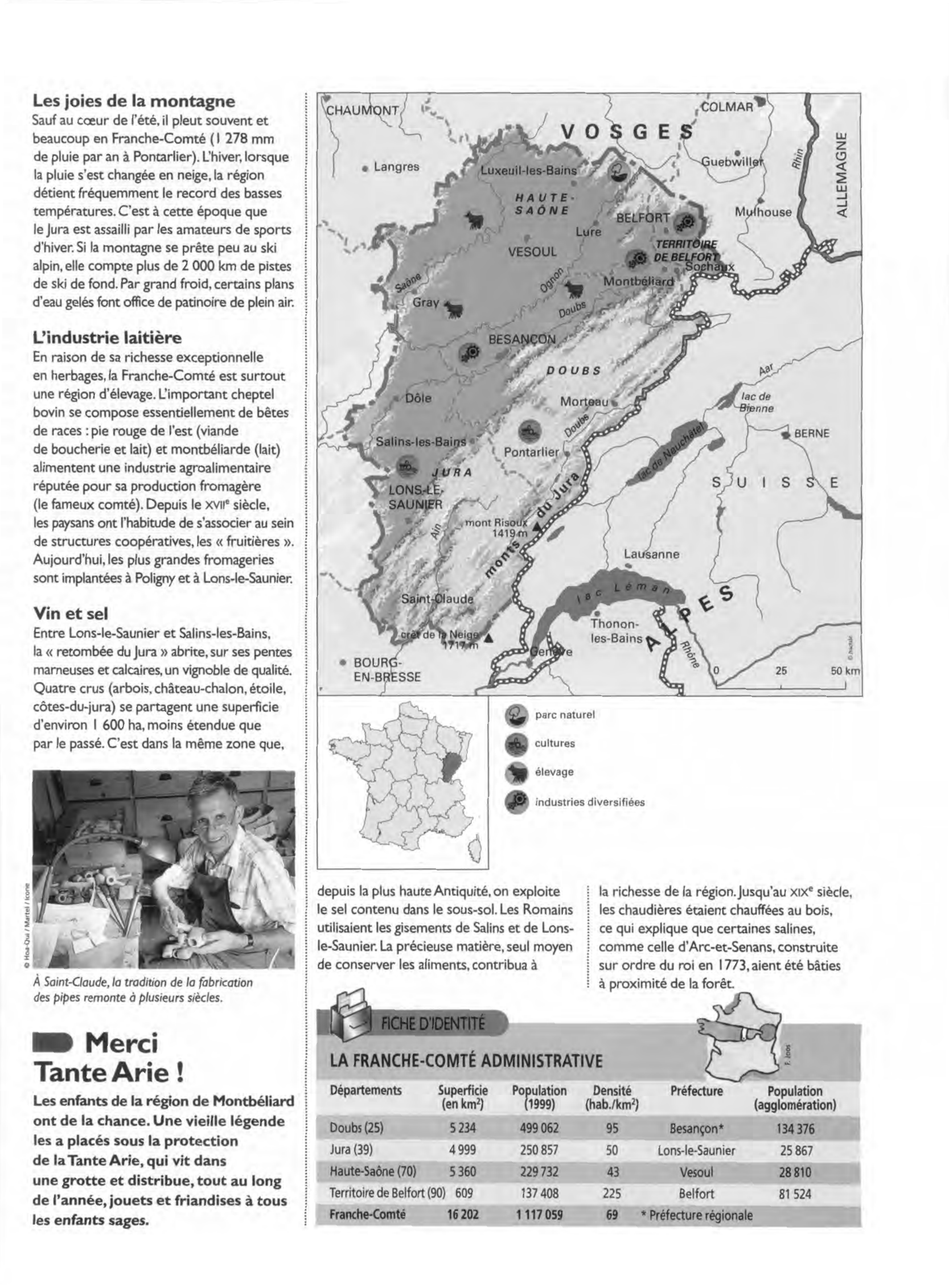 Prévisualisation du document La région Franche-Comté (carte, histoire, géographie, économie)