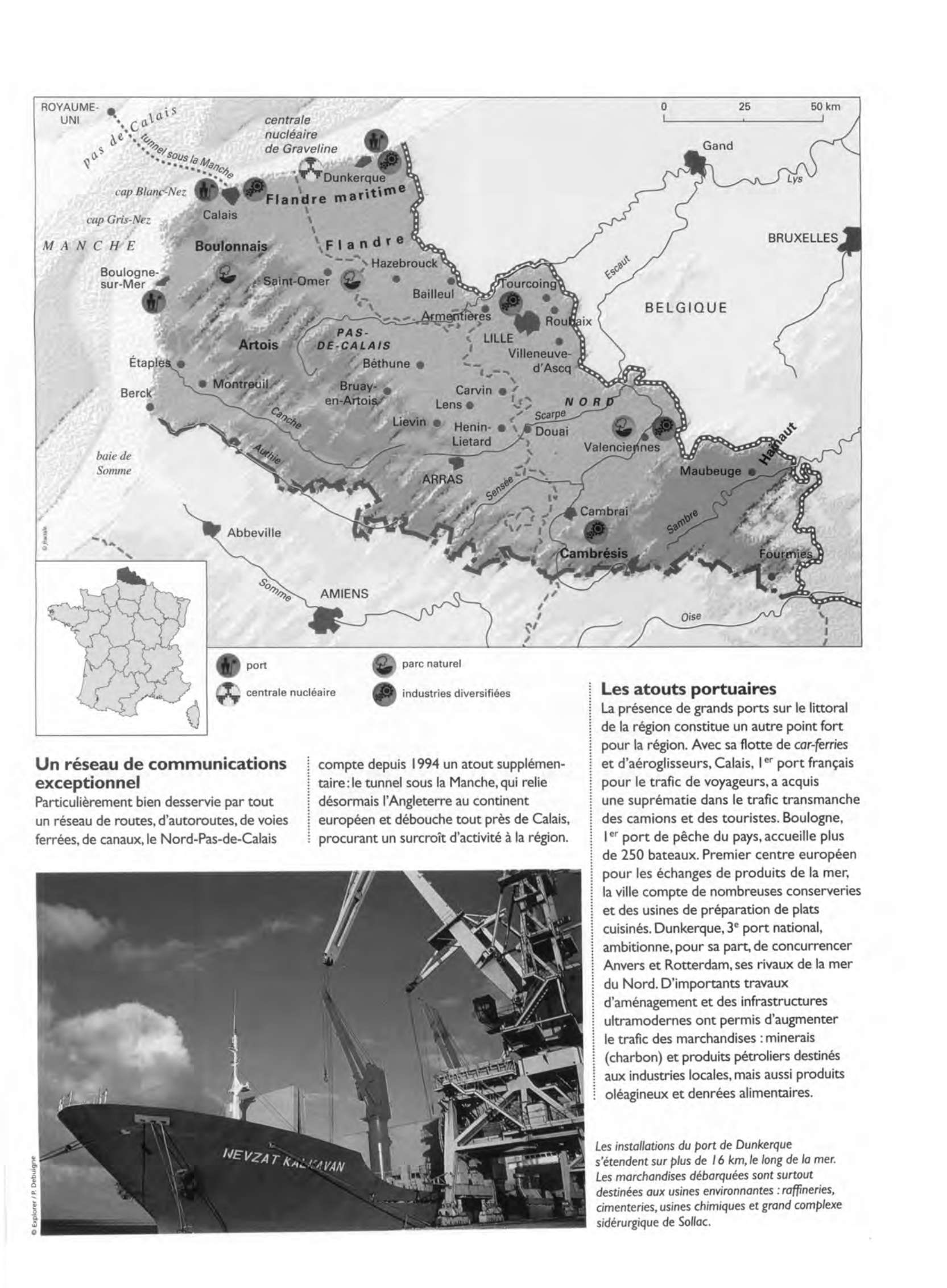 Prévisualisation du document La région NORD-PAS-DE-CALAIS (carte, géographie)