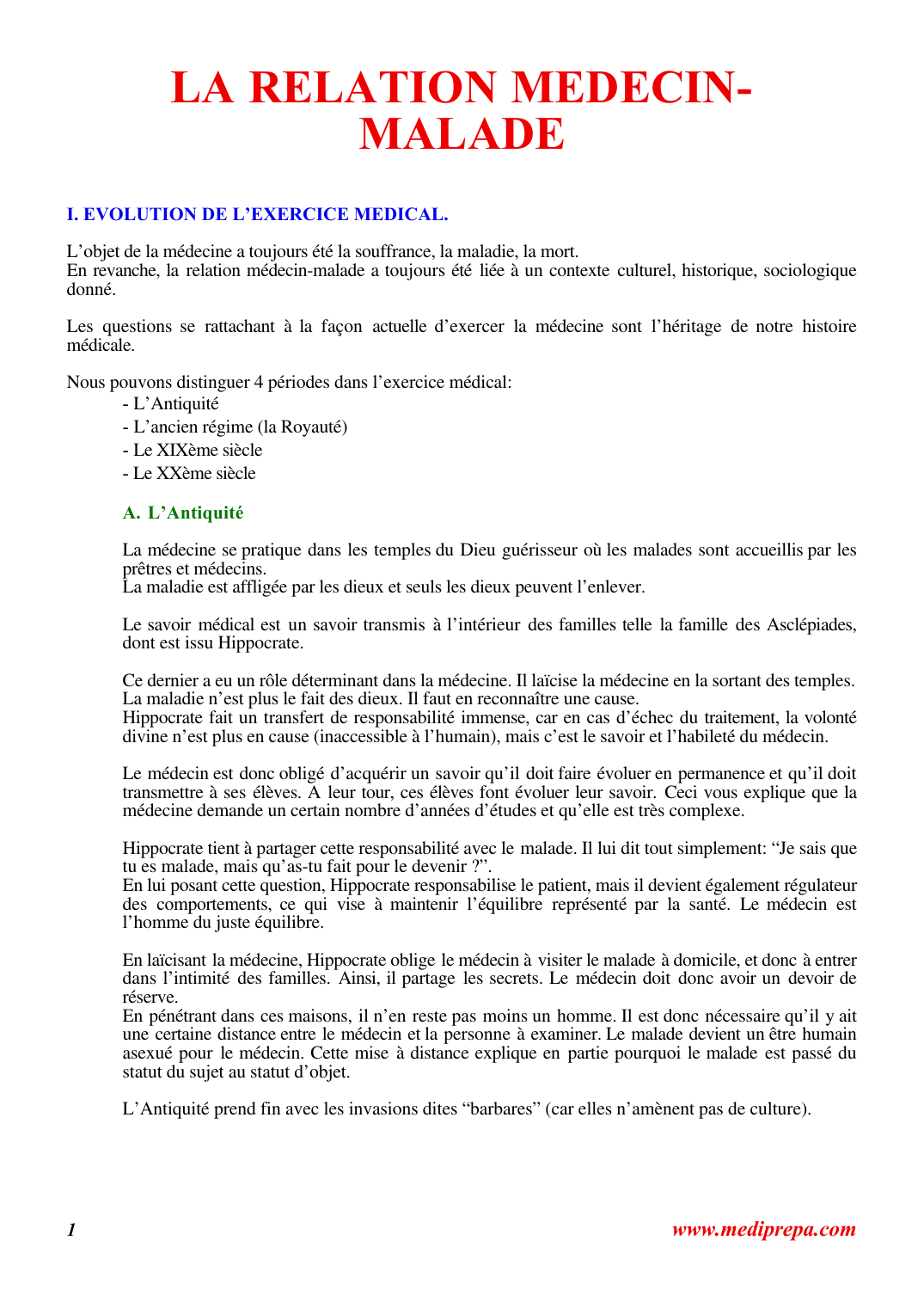 Prévisualisation du document LA RELATION MEDECINMALADEI.