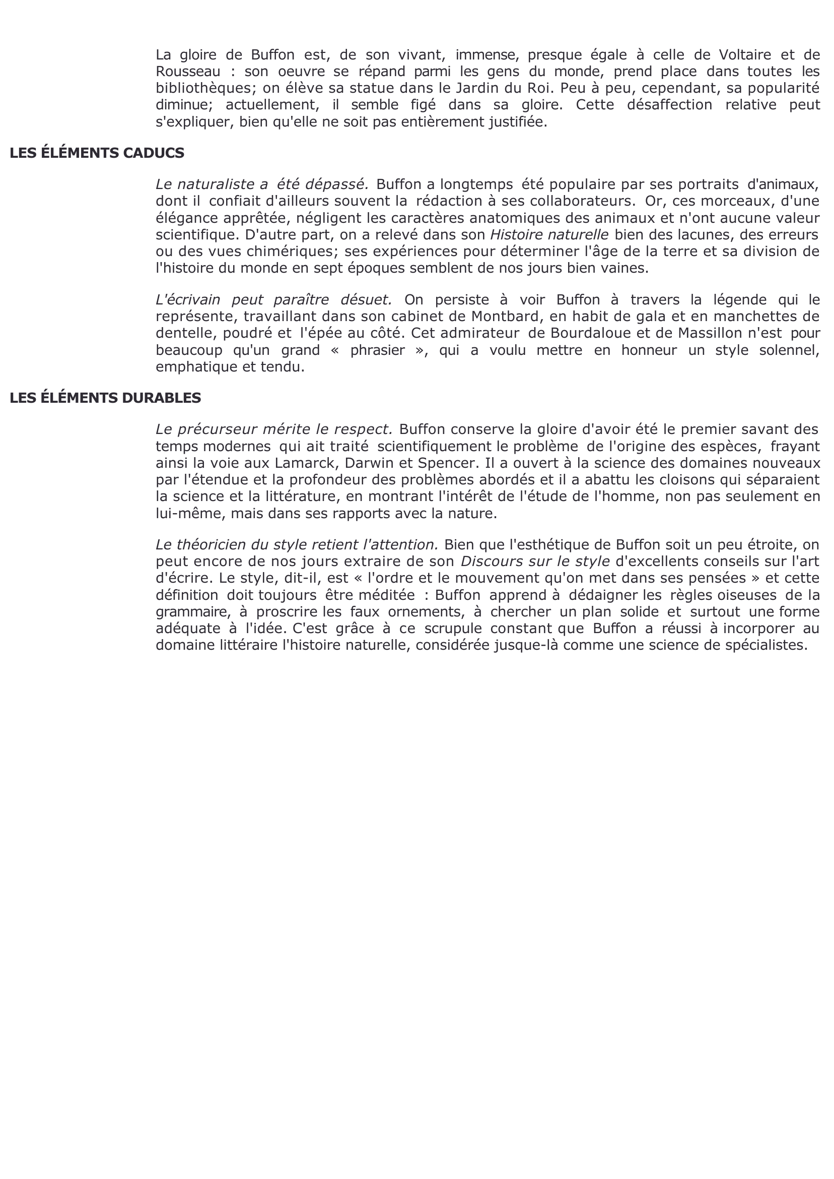 Prévisualisation du document LA RENOMMÉE DE BUFFON