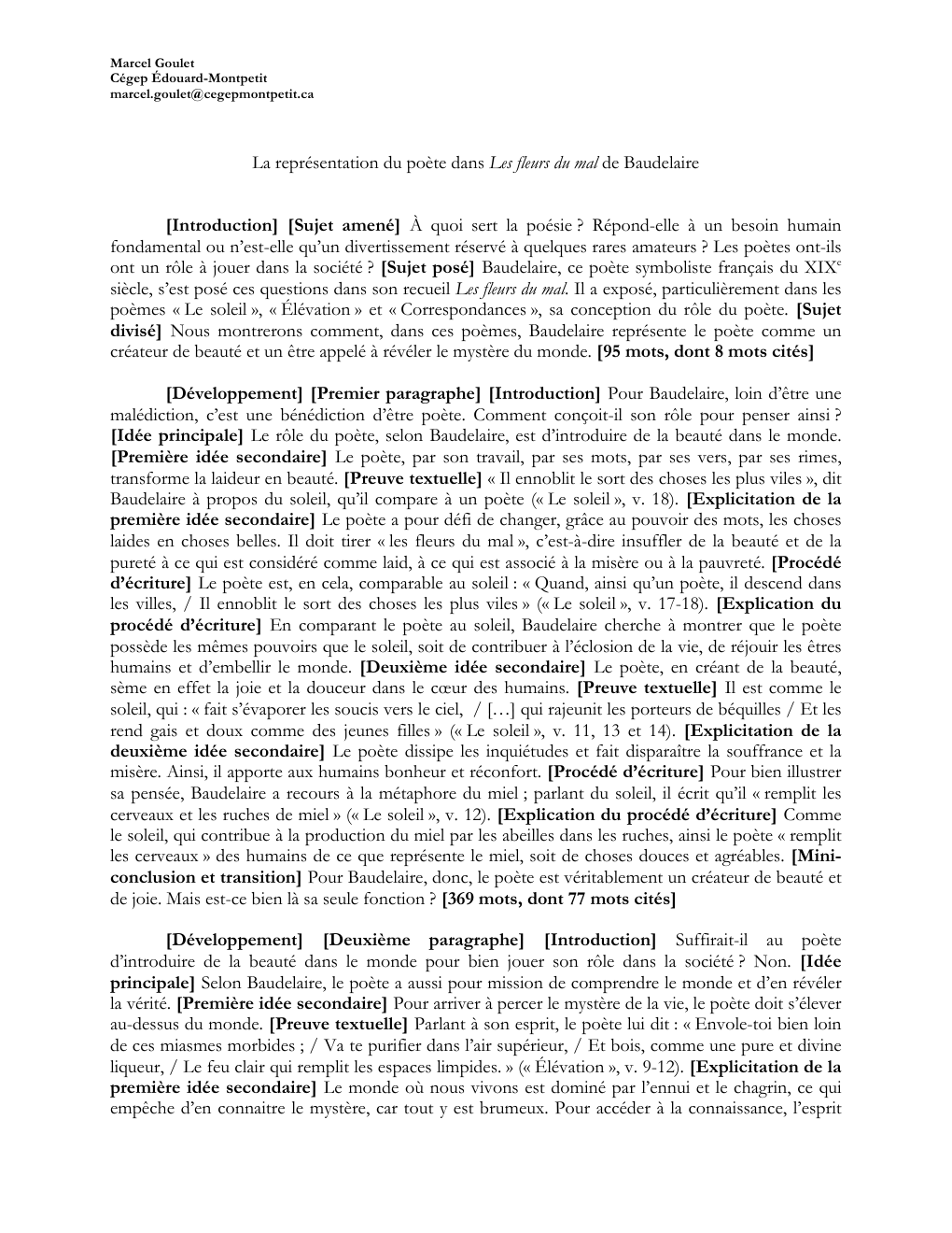 Prévisualisation du document La représentation du poète dans Les fleurs du mal de Baudelaire
