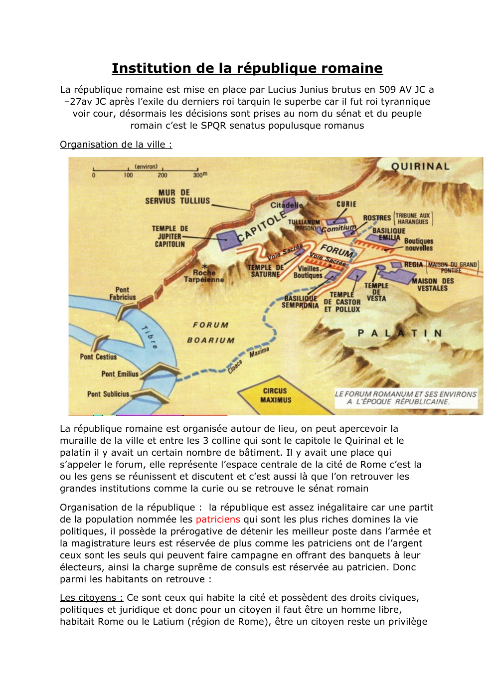 Prévisualisation du document La république de Rome