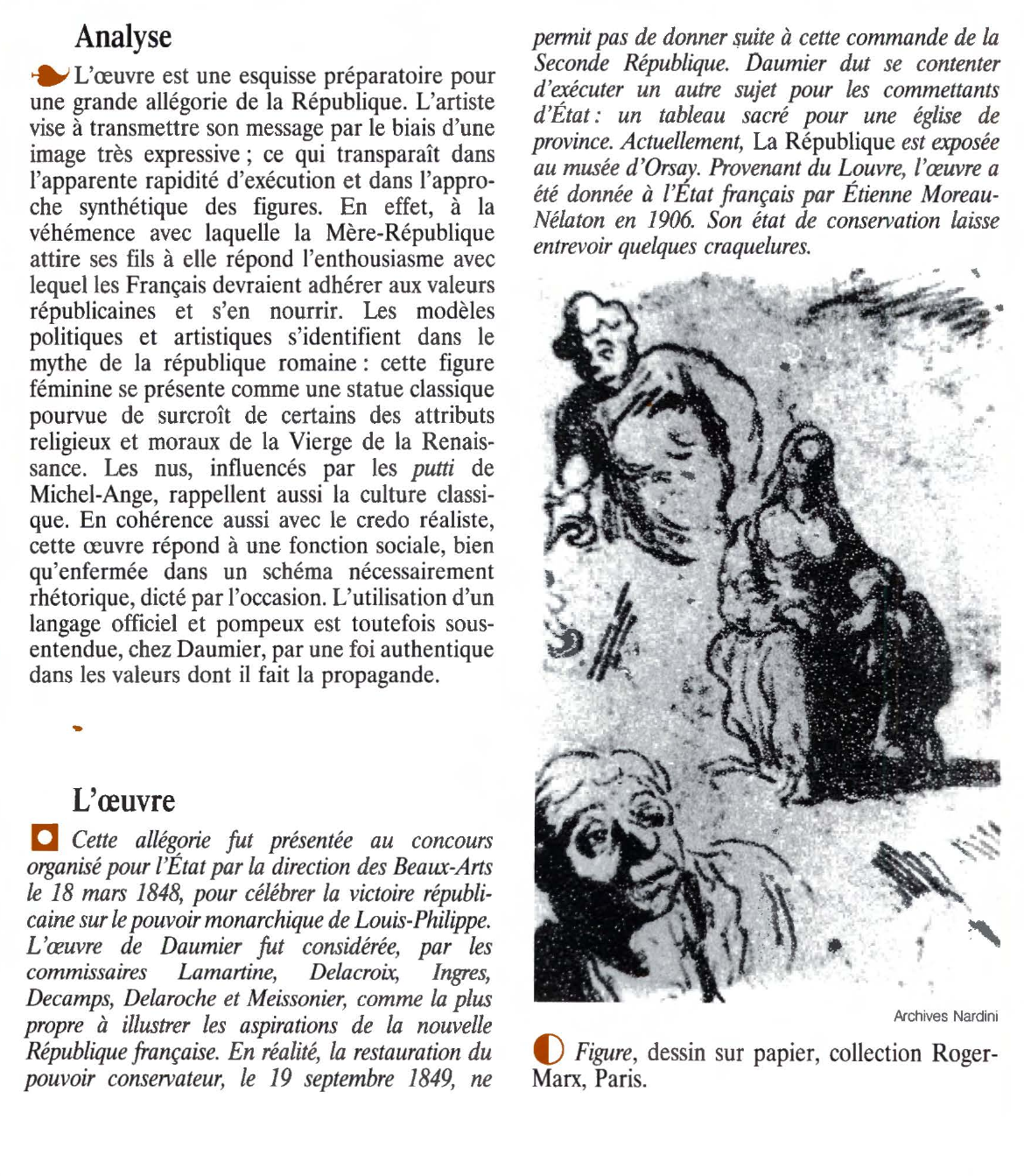 Prévisualisation du document La République nourrit ses enfants et les instruit de Daumier