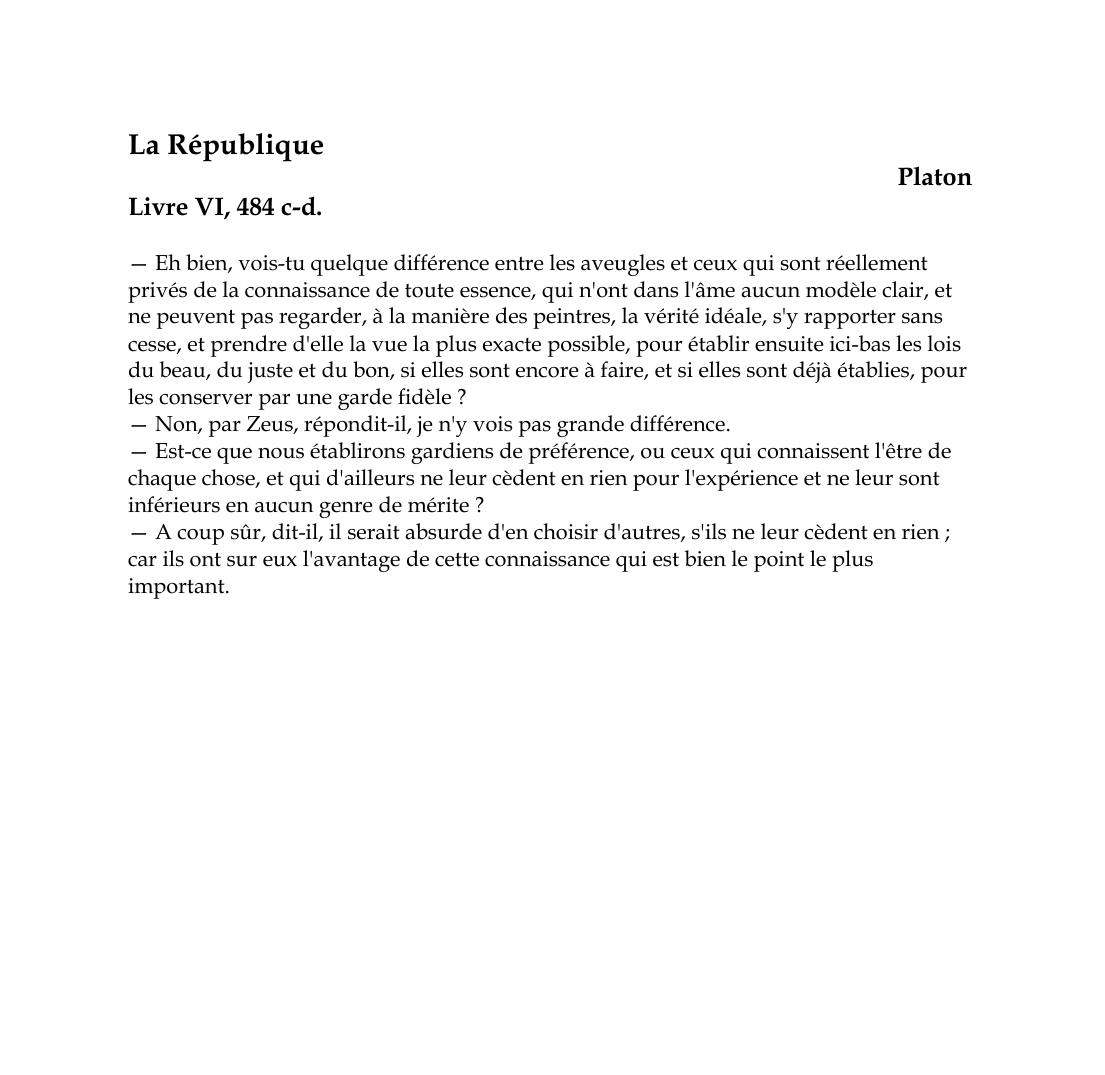 Prévisualisation du document La RépubliquePlatonLivre VI, 484 c-d.