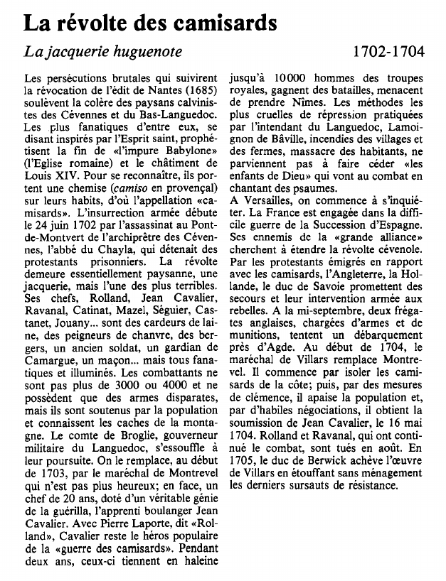 Prévisualisation du document La révolte des camisardsLa jacquerie huguenote.