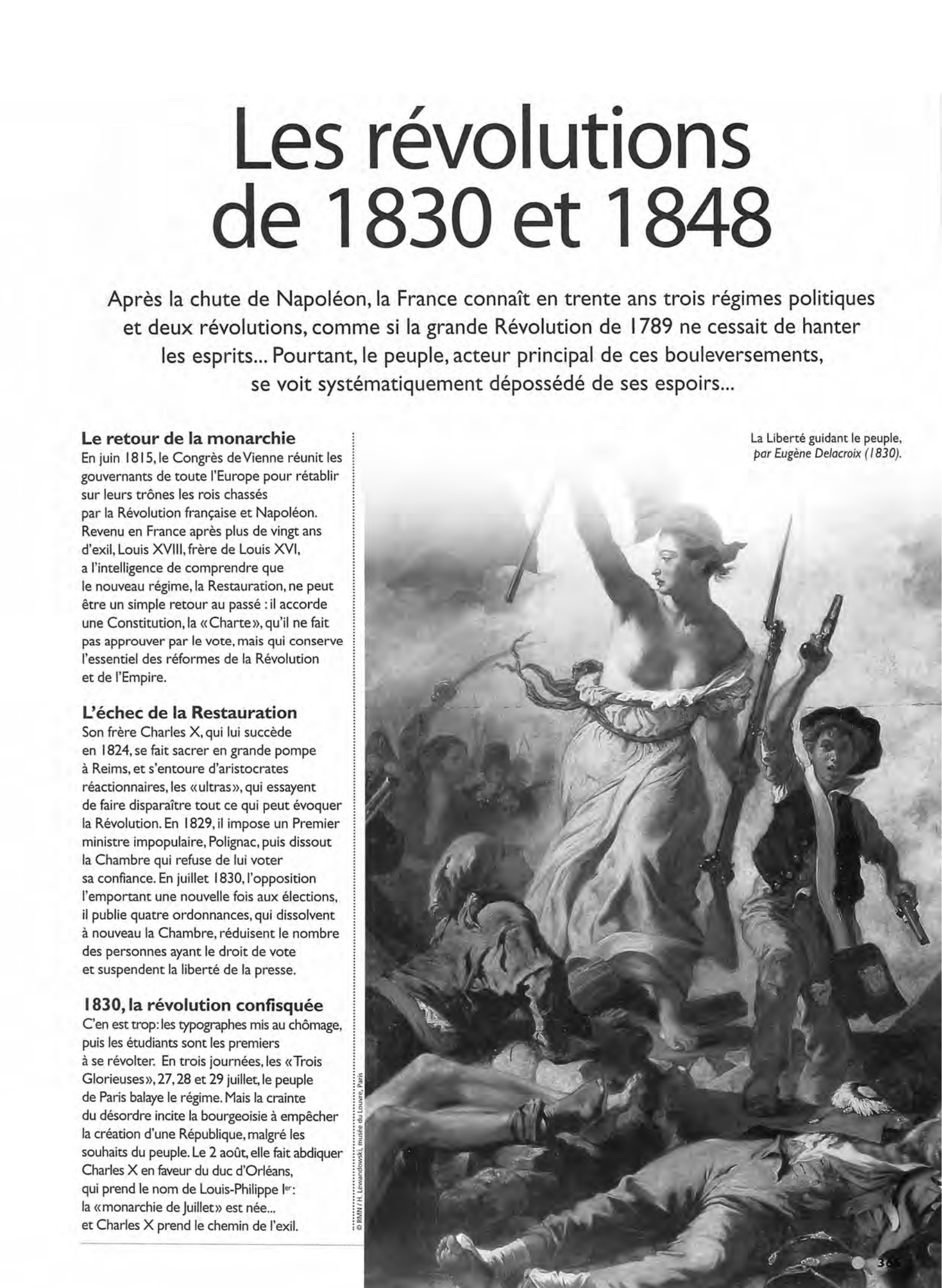 Prévisualisation du document LA RÉVOLUTION DE 1830. SES CAUSES